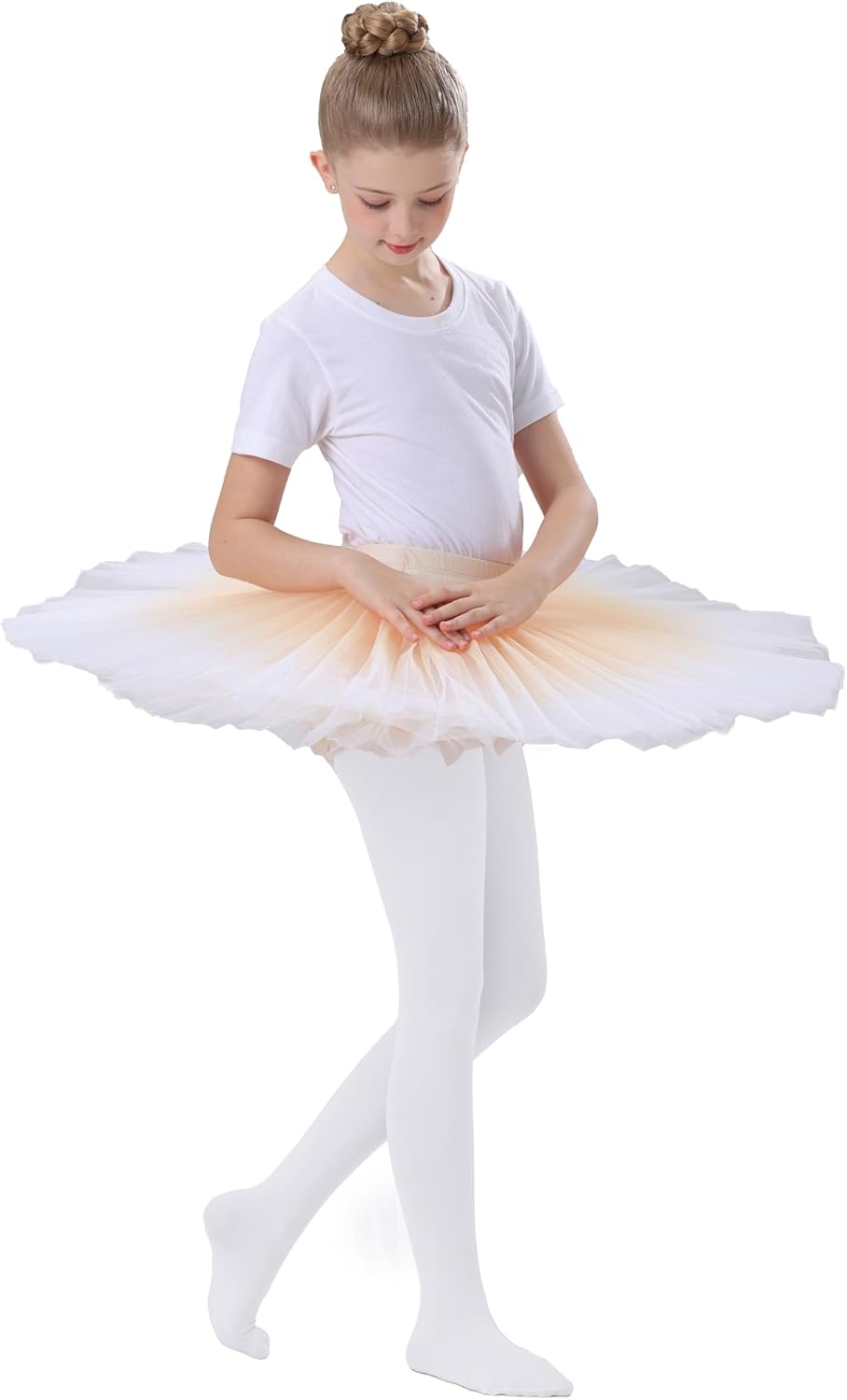 Citystl Ballet Tights for Girls - 3 Pairs, Multiple Colors, Cotton School Dress Tights