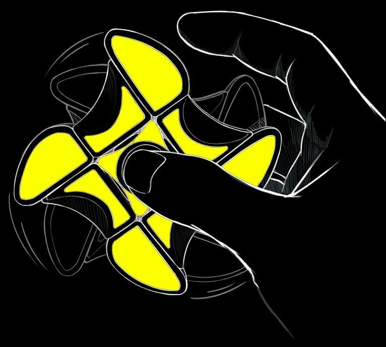 Ultimate 2-in-1 Fidget Spinner and Speed Cube – Portable 1x3x3 Puzzle for Stress Relief, Focus, and Cognitive Fun