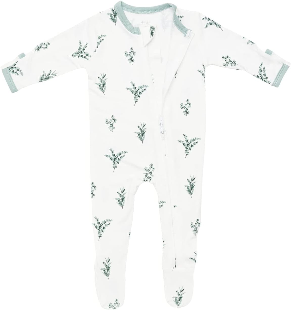 KYTE BABY Unisex Zipper Closure Footies, Rayon Made From Bamboo, 0-24 Months