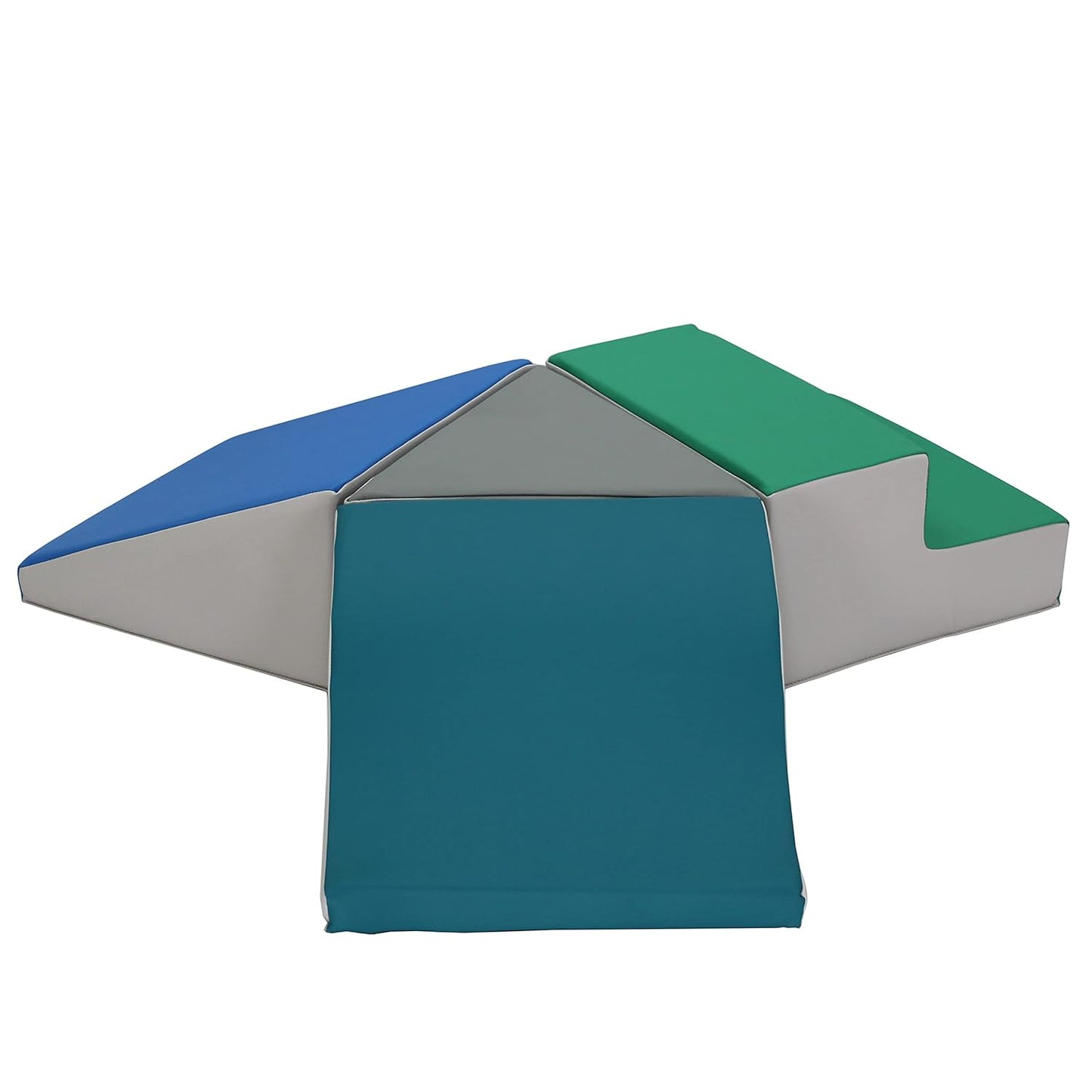 FDP SoftScape Toddler Playtime Junction 360 Climber, Indoor Active Play Structure for Toddlers and Kids; Safe Soft Foam for Crawling, Climbing and Sliding (4-Piece) - Contemporary, 13799-CT