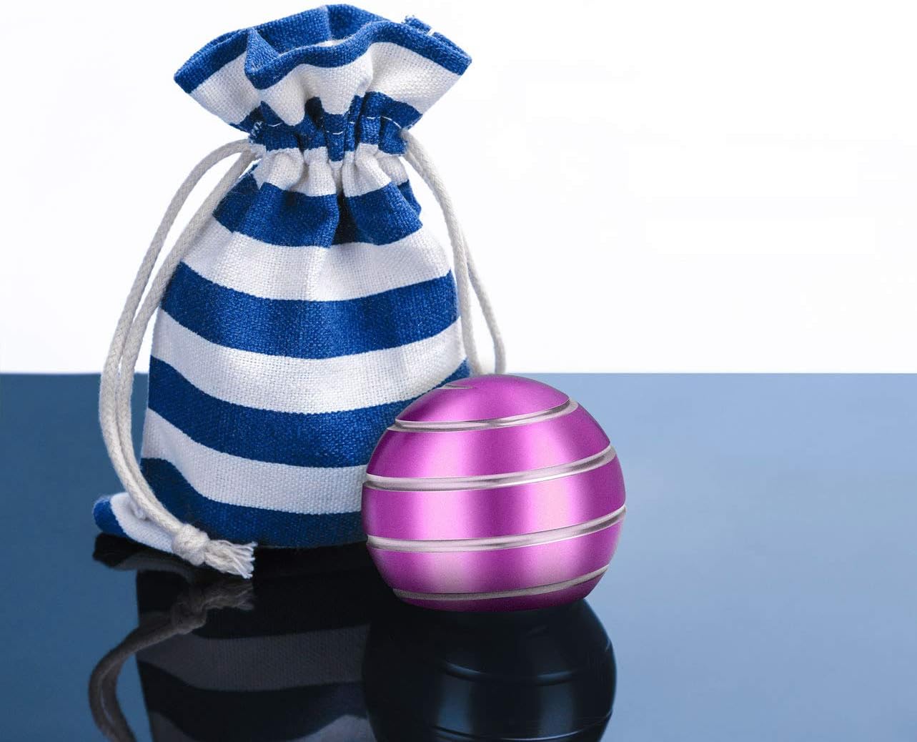 Kinetic Optical Illusion Balls, Fidget Toys for Adults Stress Relief, Desk Toys for Office Conversation Piece (Rose)