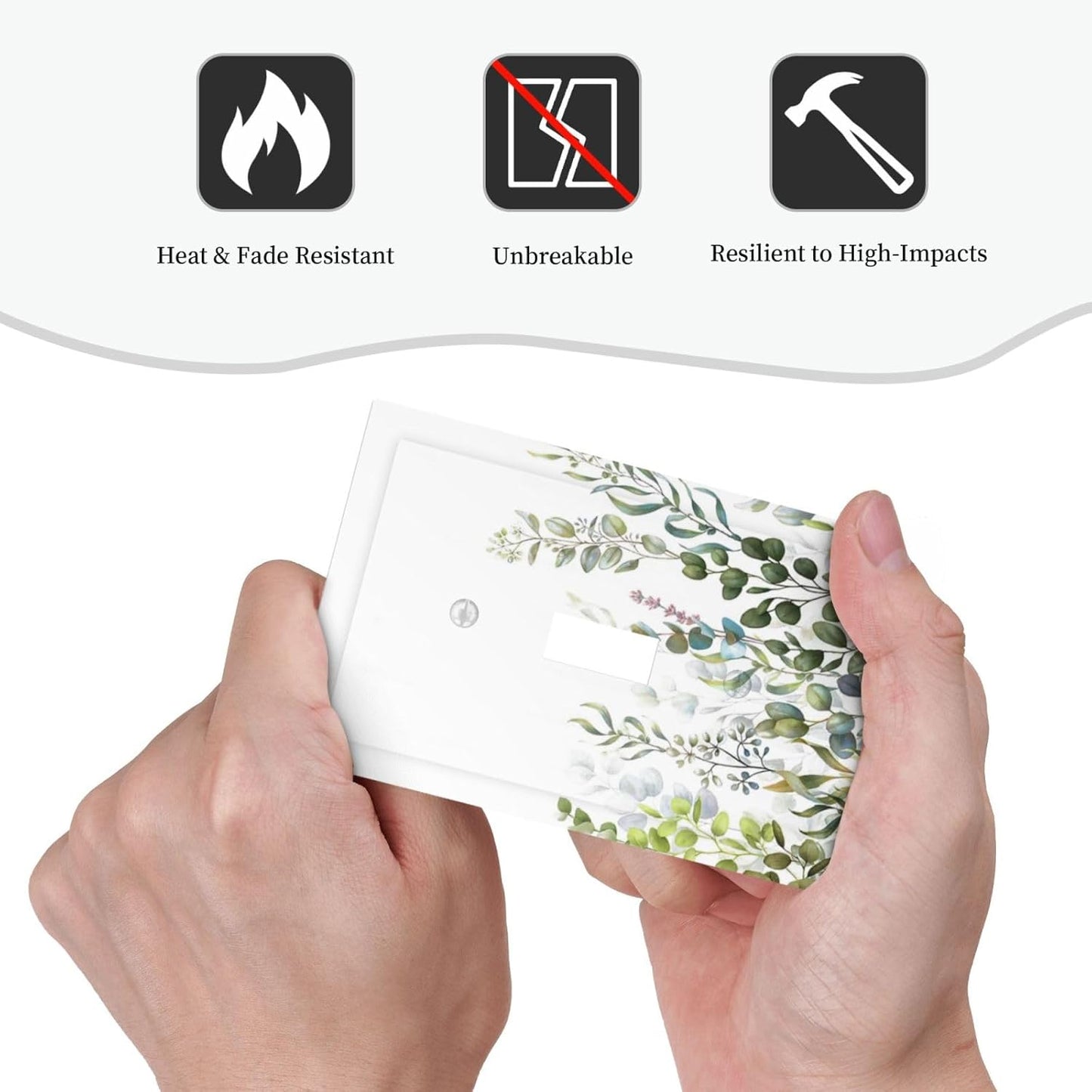 Green Eucalyptus Leaf Plant Herbs Springnature Decorative Light Switch Cover 1 Gang Single Toggle Device Electrical Faceplate Switchplates Decorator Outlet Wall Plate for Bed Room Living Room Decor