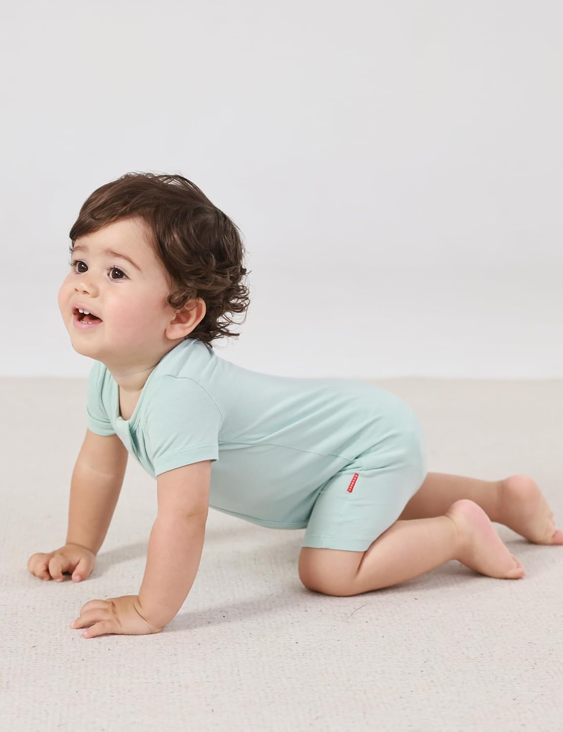 Baby Boys Bamboo Viscose Short Sleeve Romper Soft Comfy Infant Summer Jumpsuit