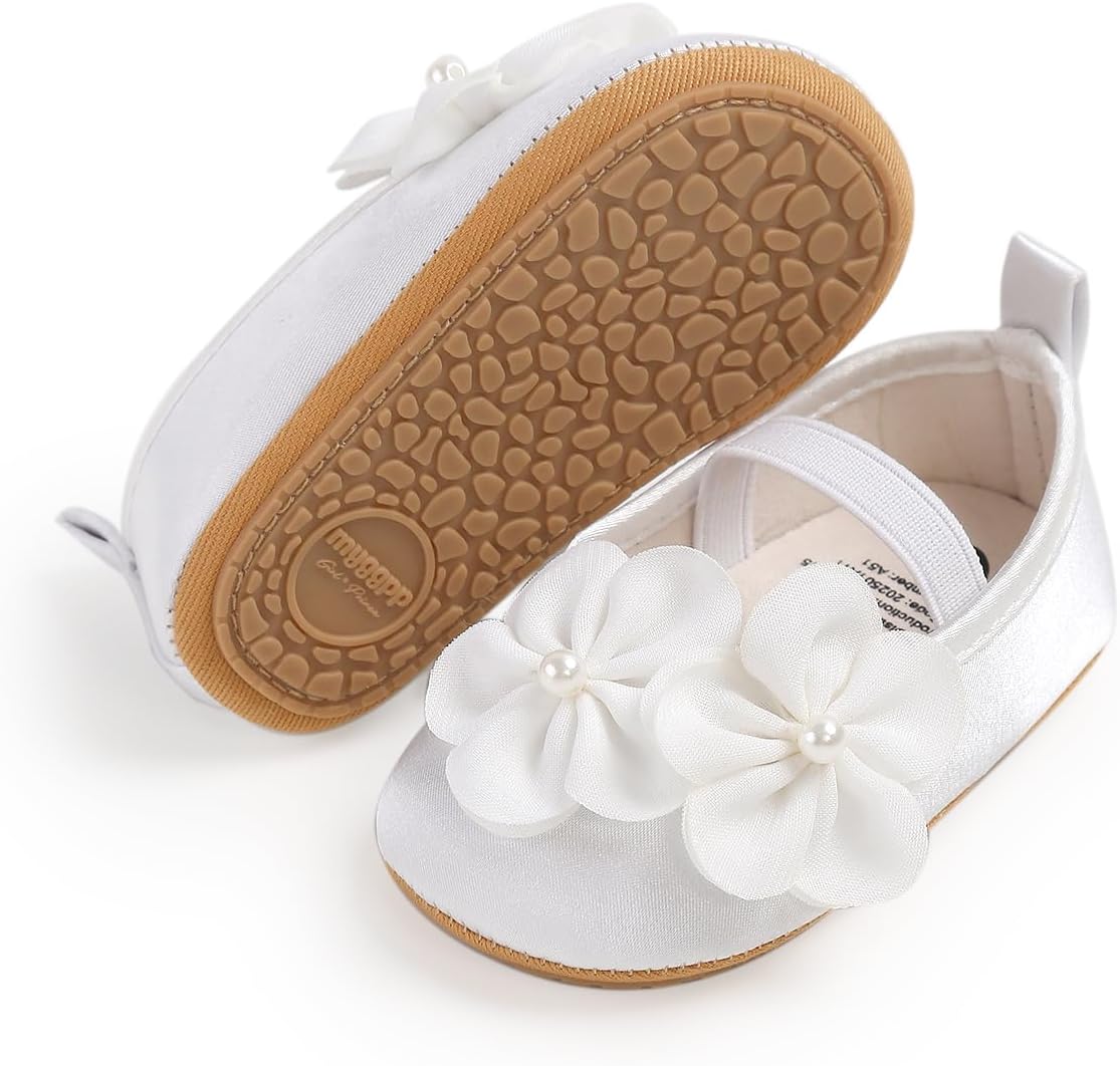 Baby Shoes Mary Jane Flats Non Slip Soft Sole Infant Toddler Sneakers First Walkers Party Christmas Dress Shoes