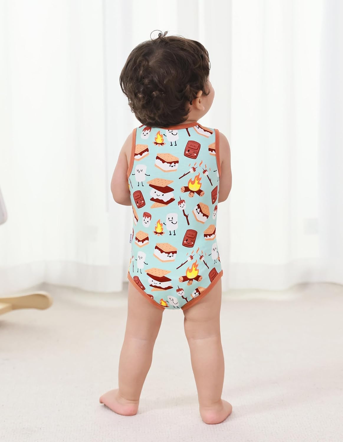 Baby Boy Girl Pajamas Toddler Infant Unisex Sleeveless Sleep Bodysuit Sleepwear Newborn Snap Snug Fit 3-Pack