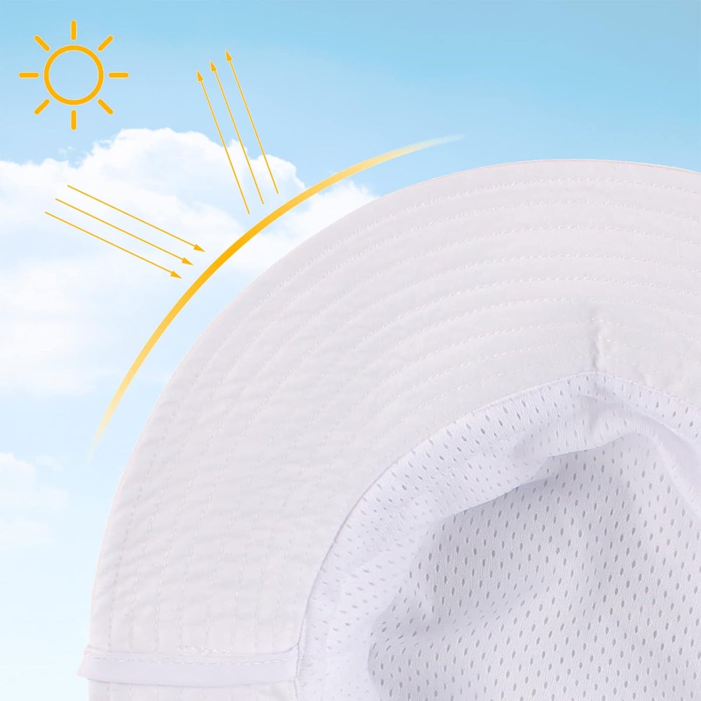 Peecabe Summer Baby Sun Hat for Boys Girls UPF 50+ Wide Brim Toddle Bucket Hat Adjustable Baby Beach Cap 0-8 Years