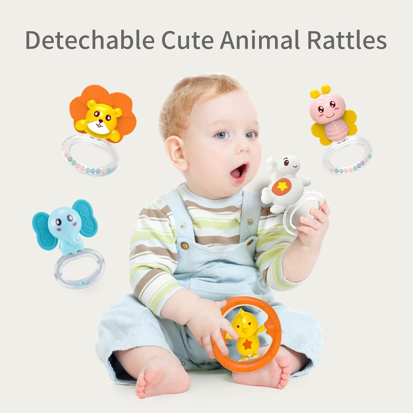 Eners Baby Crib Mobile with Music and Lights, Mobile for Crib with Remote Control, Rotation, Moon and Star Projection, Baby Crib Toys for Boys Girls (Blue)