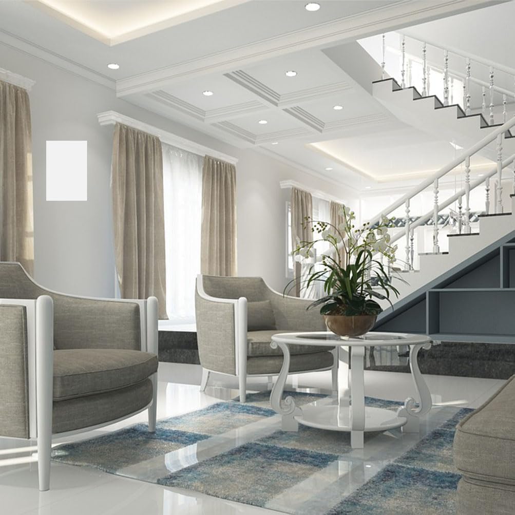 1-Gang Screwless Blank Wall Plate Cover Blank Switch Outlet Electrical Faceplate for Light Switch, Receptacle, Dimmers, USB Outlet, GFCI, Child Safe Cover Plate, White (10-Pack)