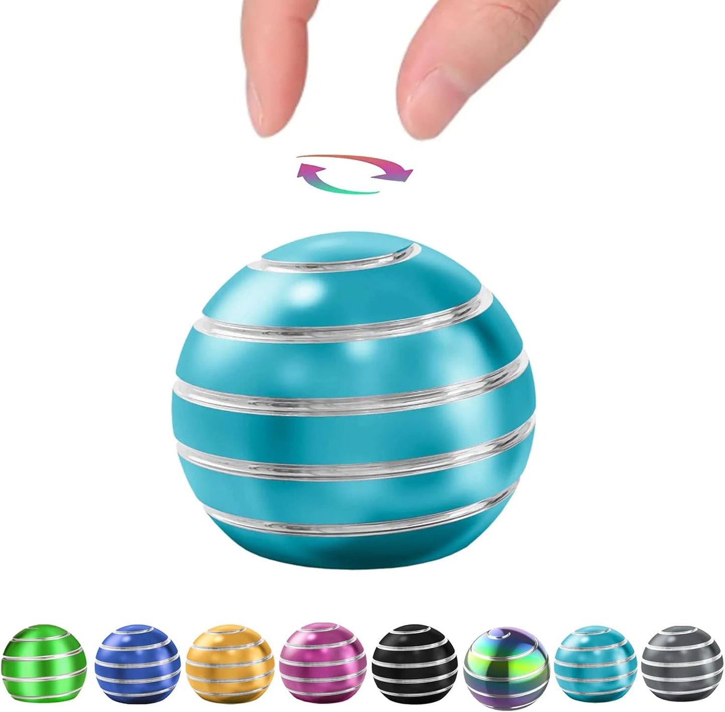 Fidget Toys Adults, 1.77" Kinetic Desk Toys, Desk Toys and Gadgets for Office for Adults, Kinetic Fidget Spinners for Stocking Stuffers, Party Favors Kids (1.77", Light Blue)