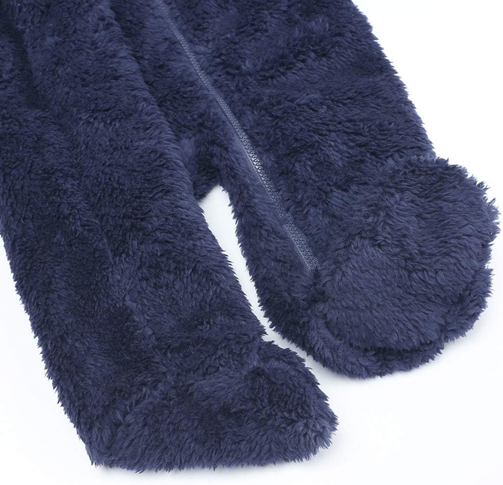 Newborn Baby Snowsuit Fleece Lined Onesie Outfits Warm Hooded Romper for Infant