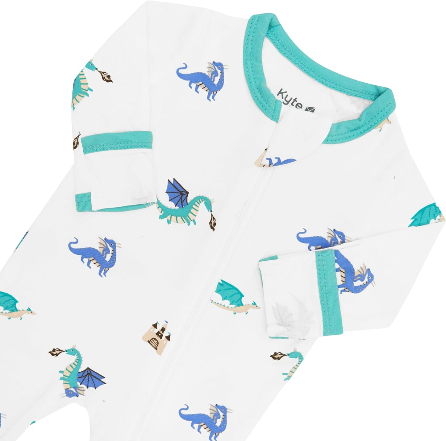 KYTE BABY Unisex Zipper Closure Footies, Rayon Made From Bamboo, 0-24 Months