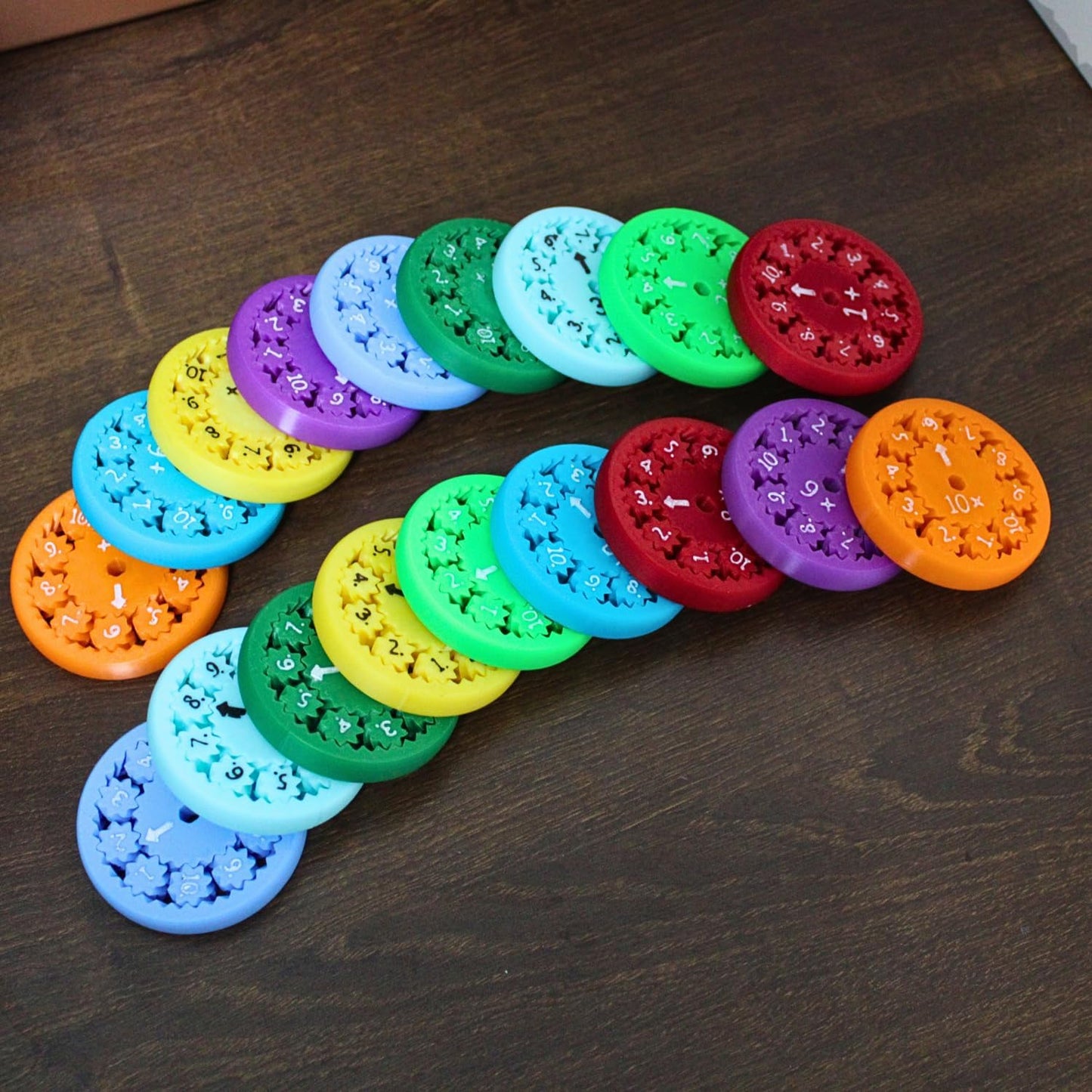 Math Fidget Spinners - Sensory Spinner Math Fact Fidget Spinners Stress Relief Sensory Toys for Kids Adults Addition Subtraction Multiplication and Division Learning (2 Set)