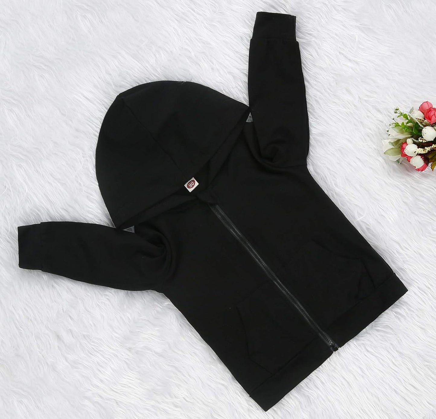 Imcute Baby Zip Up Hoodie, Unisex inflant Toddler Long Sleeve Sweatshirts Lightweight Jacket Hooded Coats Fall Winter Outfits