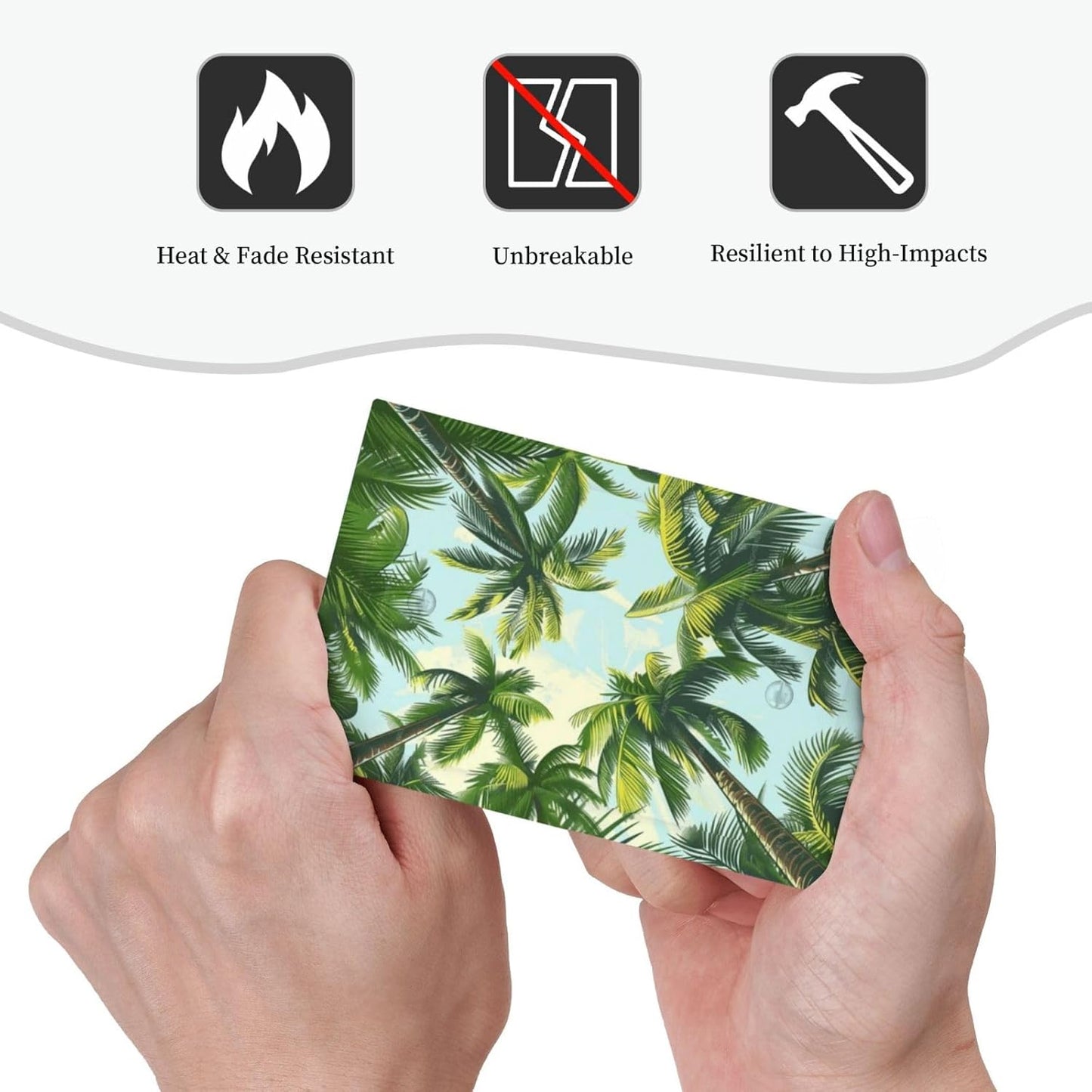 Summer Sky Coconut Palms Trees Green Plants Leaf Light Switch Cover Plate 1 Gang No Device Blank Electrical Wall Plates Faceplate Decorative Switch Plate for Bed Room Living Room Decor