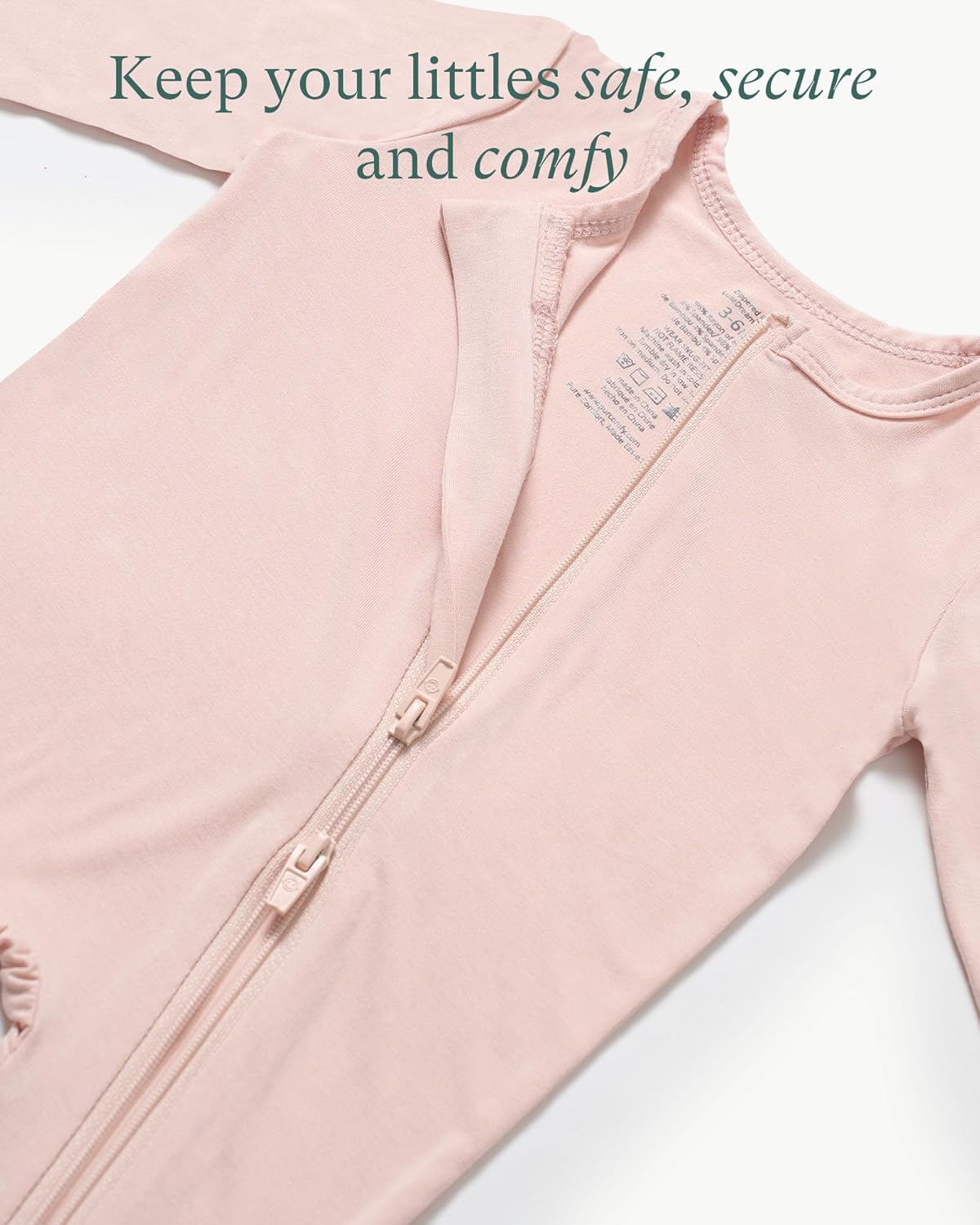 Baby Zipper Footie Pajamas, Supersoft Bamboo Rayon Baby Footed Pjs Boy Girl 0-3-6-9-18-24 Month Coverall Sleepers