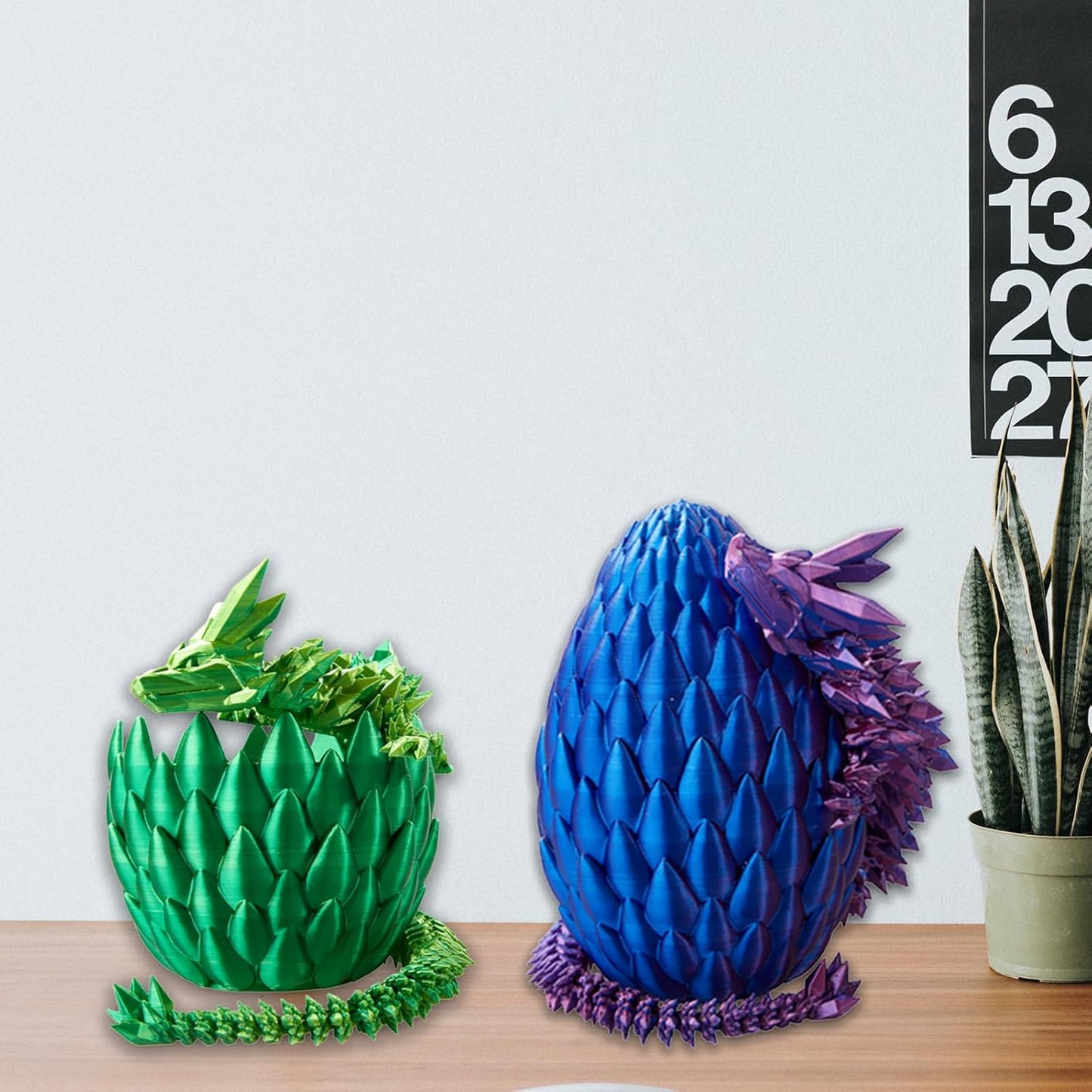 Easter Eggs 3D Printed Dragon Egg Dragon Eggs with Dragon Inside Fidget Toys Pendant Desk Decorative Easter Egg Fillers Easter Gifts for Boys Kids Home Office Decor(Color Mixing-A)