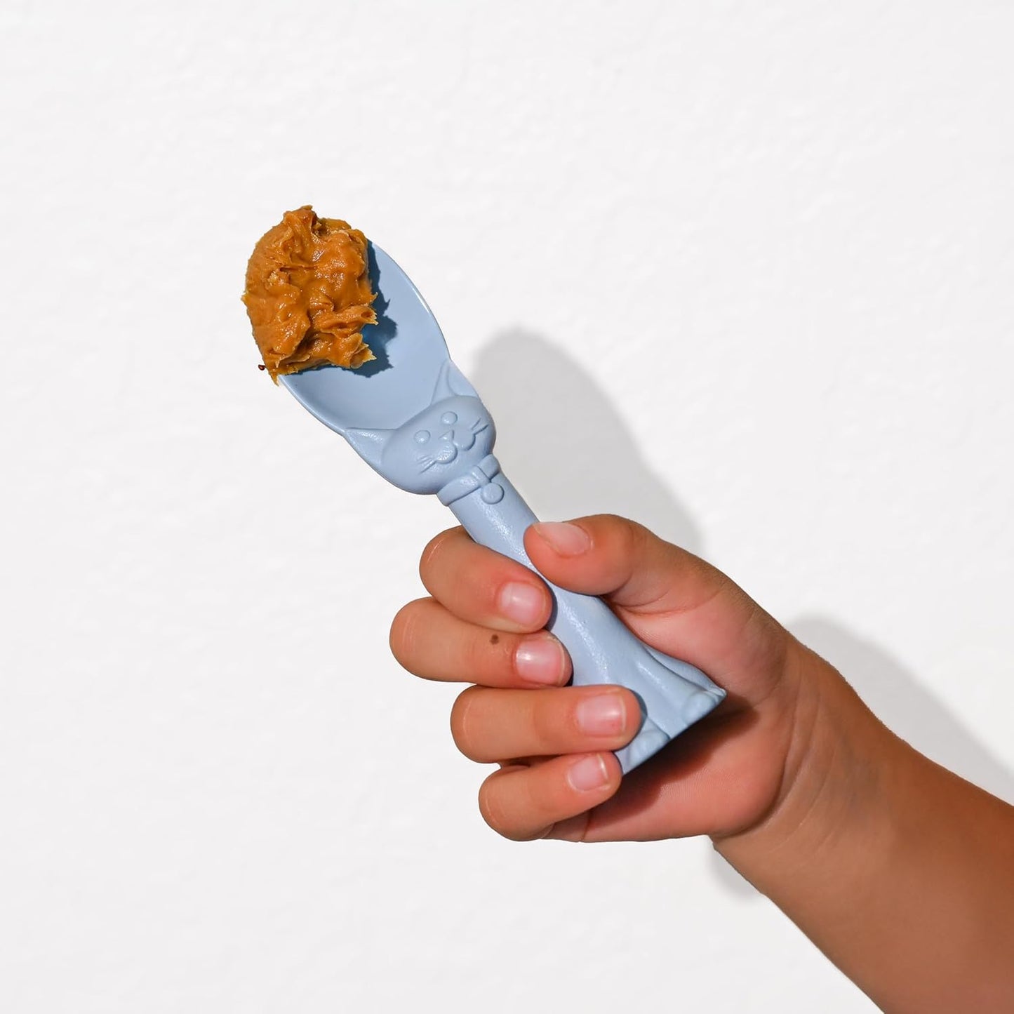 Made in USA Spoon la la Toddler Utensils Set - 6 Pack (3 Spoons & 3 Forks for Kids) - Self-Standing 3D Ergonomic Cat & Dog Handles - BPA-free, Dishwasher Safe, Baby Silverware (Pink, Blue, Yellow)