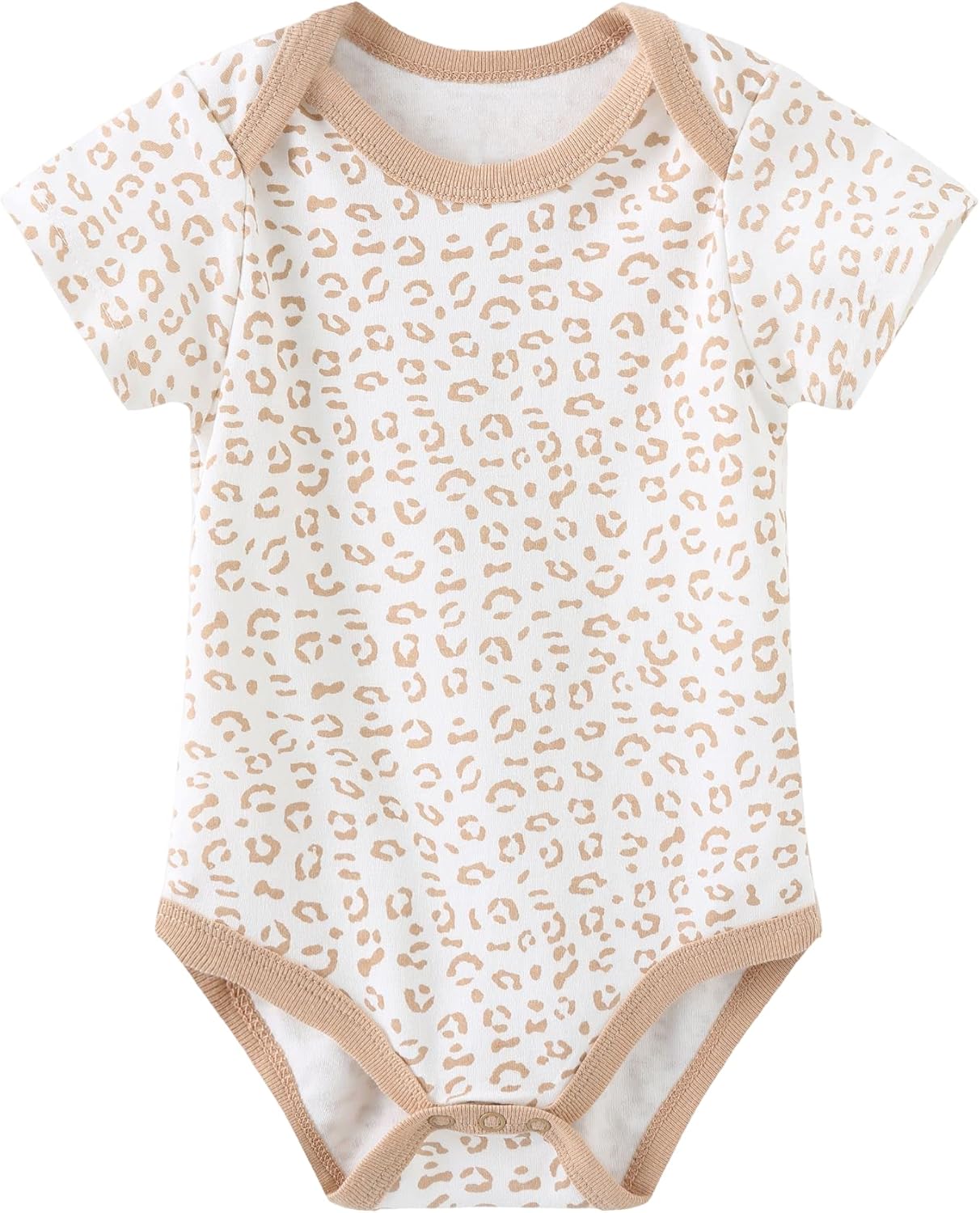 Kiddiezoom Baby Bodysuit Newborn Short Sleeve baby One-Piece Cotton 5-Pack baby clothes