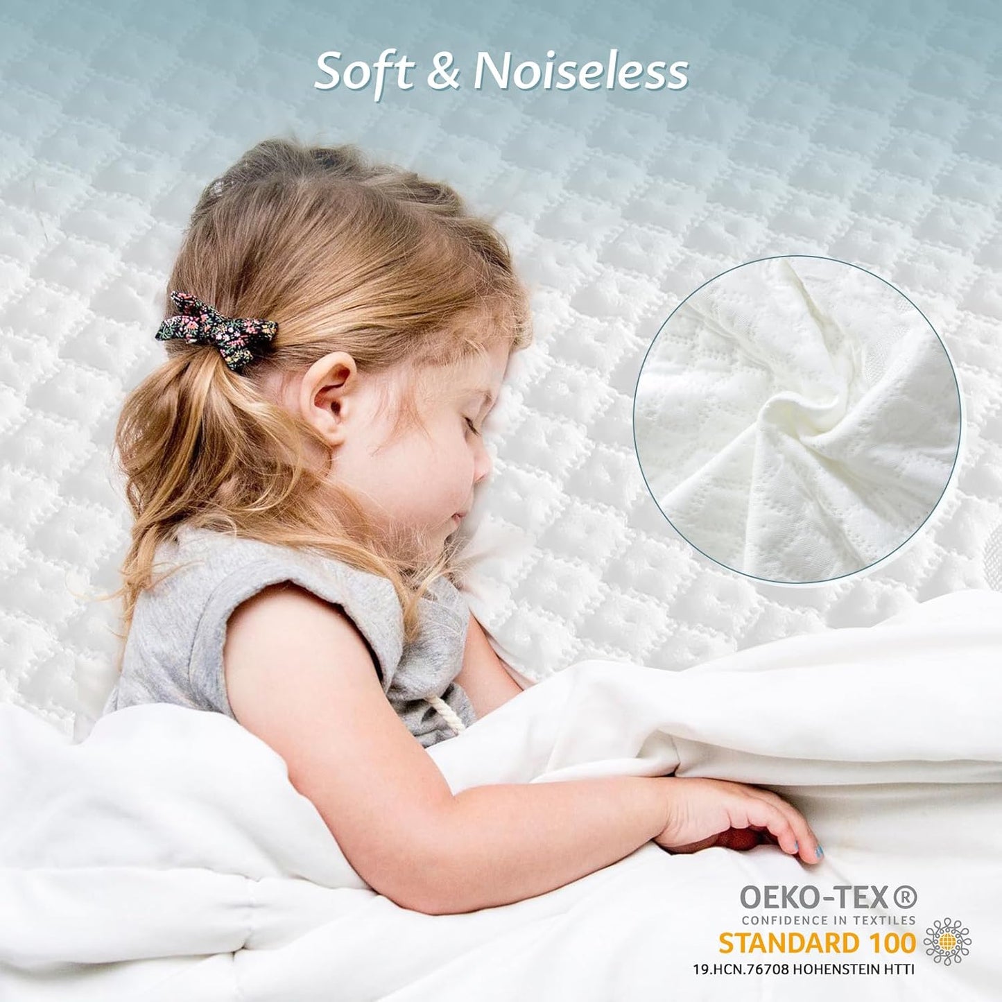 Twin Size Mattress Protector with Zipper - 100% Waterproof Zippered Mattress Cover - Soft & Cooling Noiseless Bed Mattress Covers - Top Removable Mattress Encasement 10-12" Deep