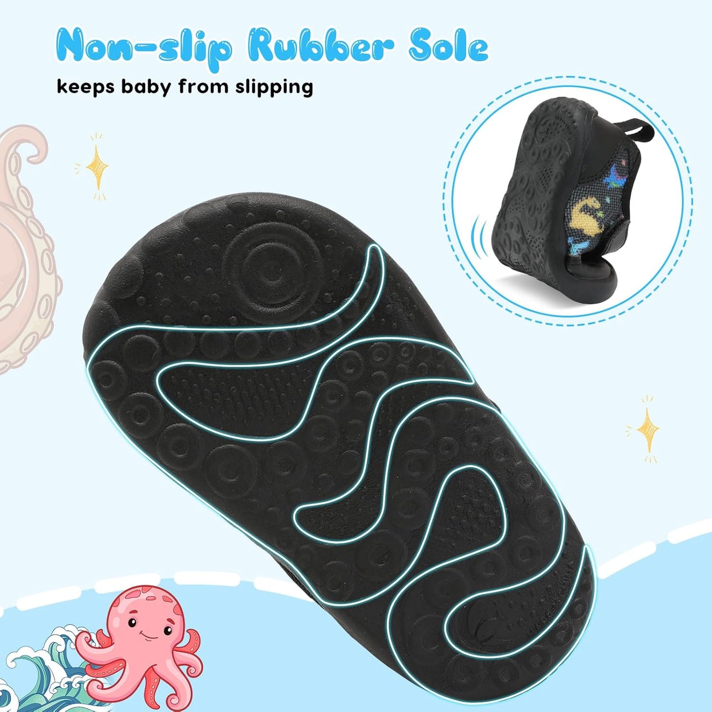 Scurtain Baby Shoes Boy Girl First Walking Shoe Infant Crib Breathable Sneakers Lightweight Barefoot Shoes for Babies