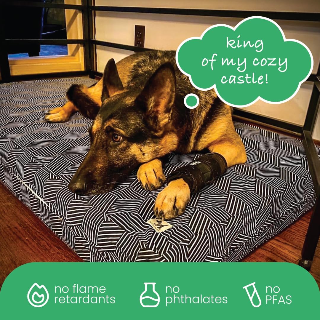 Molly Mutt Large Crib Mattress Cover - Rough Gem Print - Measures 27”x52”x5”- 100% Cotton - Durable - Breathable - Sustainable - Machine Washable Dog Bed Cover