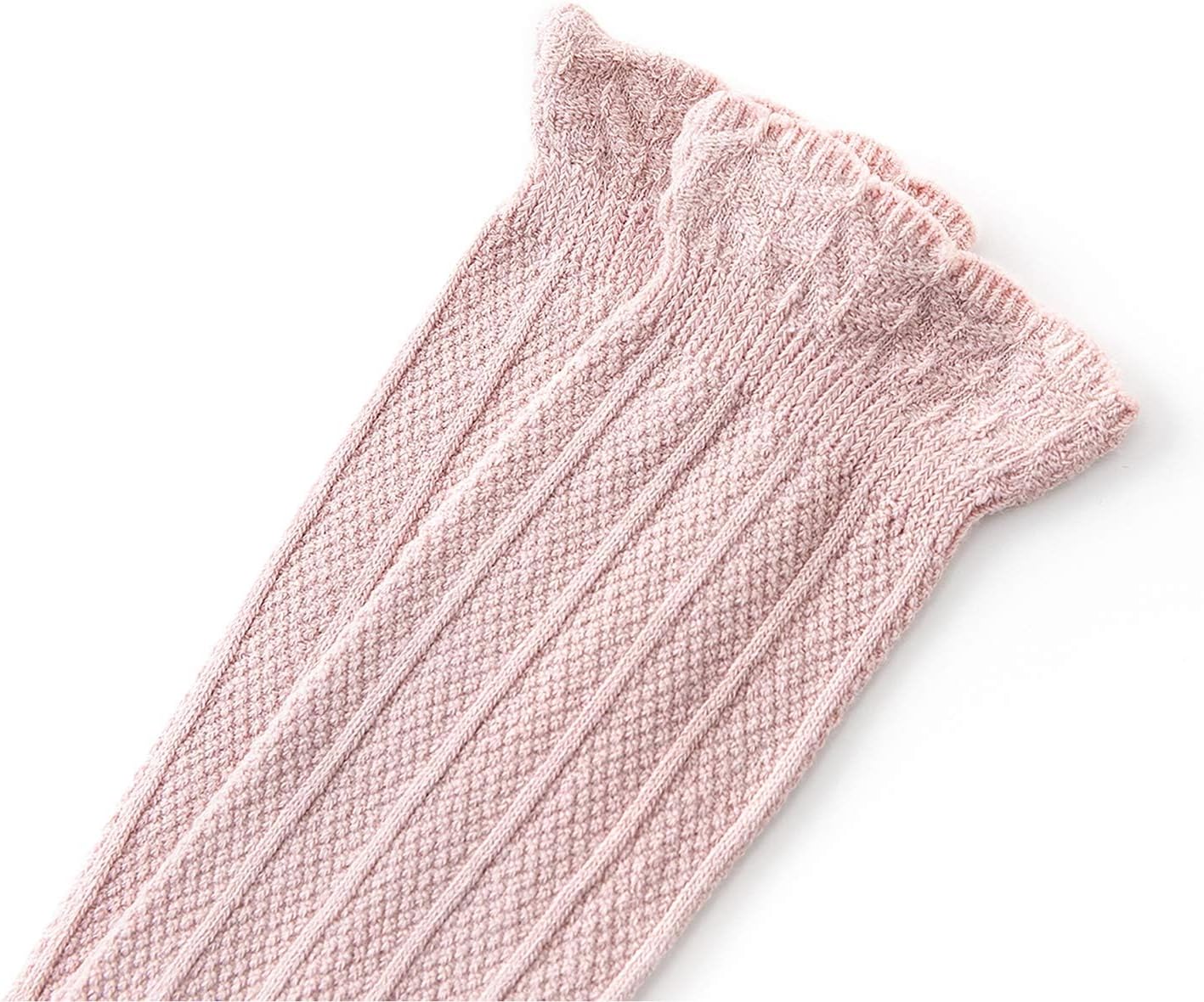 Zando Baby Knee High Socks - Infant to Toddler, Cotton Ruffle Socks, Warm Girls & Boys Long Stockings, 3-6 Pairs