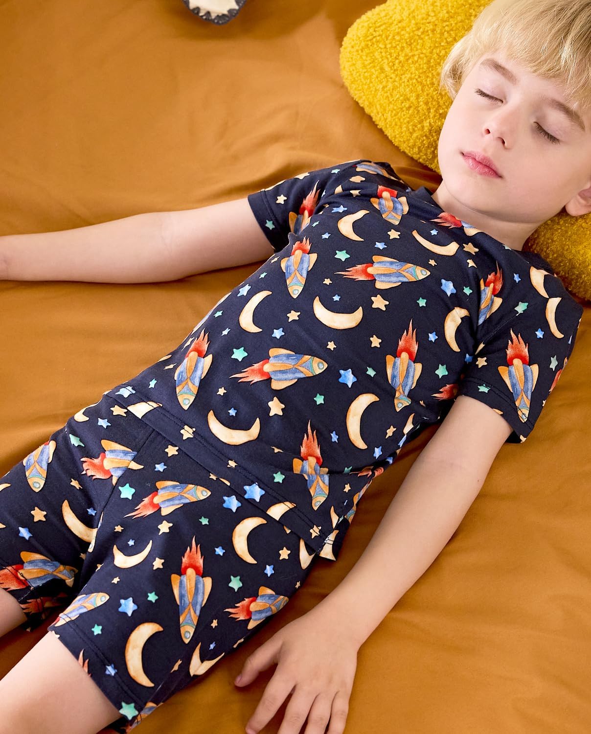 Bamboo Viscose Toddler Animal Pajamas Boys Girls Kids Cool Short Summer 12M-8Y Snug fit Pjs Set 2pcs