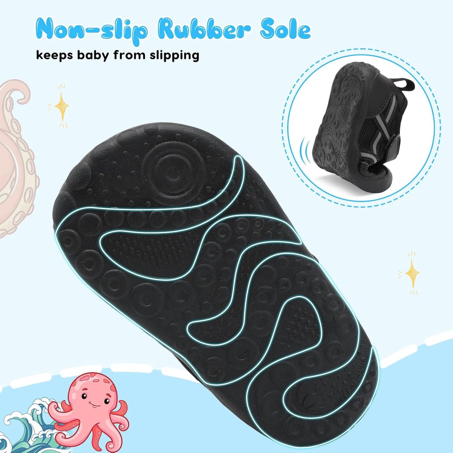 Scurtain Baby Shoes Boy Girl First Walking Shoe Infant Crib Breathable Sneakers Lightweight Barefoot Shoes for Babies