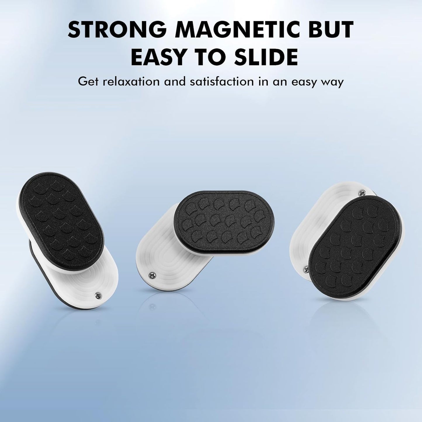 Metal Fidget Slider Toy: Metal Poker Fidget Slider, Magnetic Oval EDC Fidget Toys for Adults, Magnetic Metal Clicker for Relieving Stress Anxiety, Push Card, Office Coin