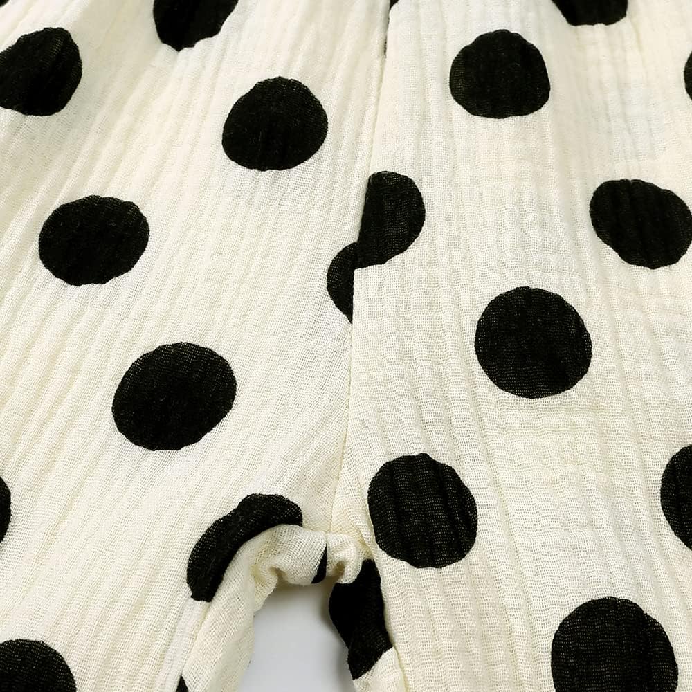 MYGBCPJS Baby Boys Girls Cotton Linen Trousers Kids Casual Ankle Pants Loose Long Bloomers