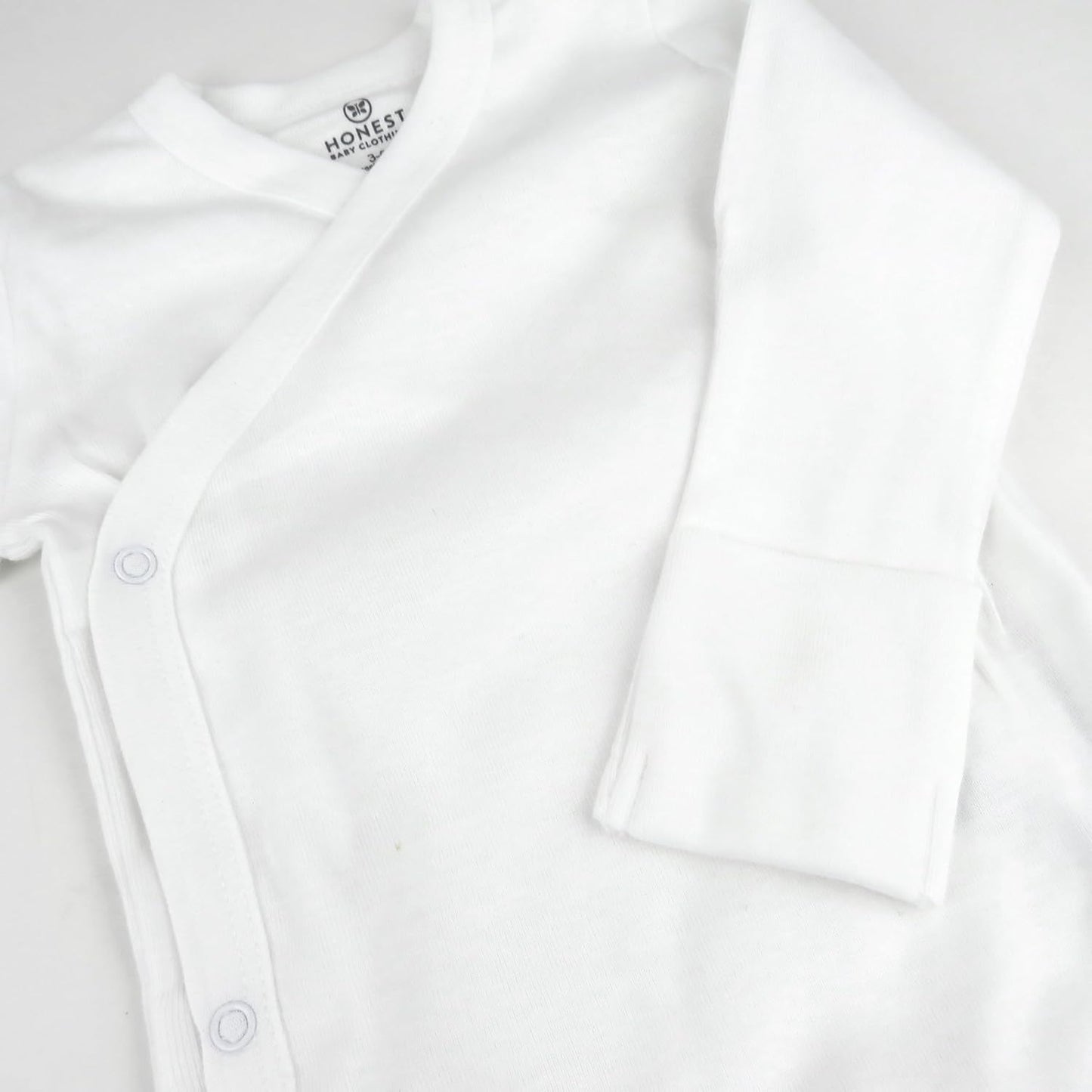 HonestBaby unisex-baby 3-pack Long Sleeve Side-snap Kimono Bodysuits Organic Cotton for Infant Baby Boys, Girls, Unisex