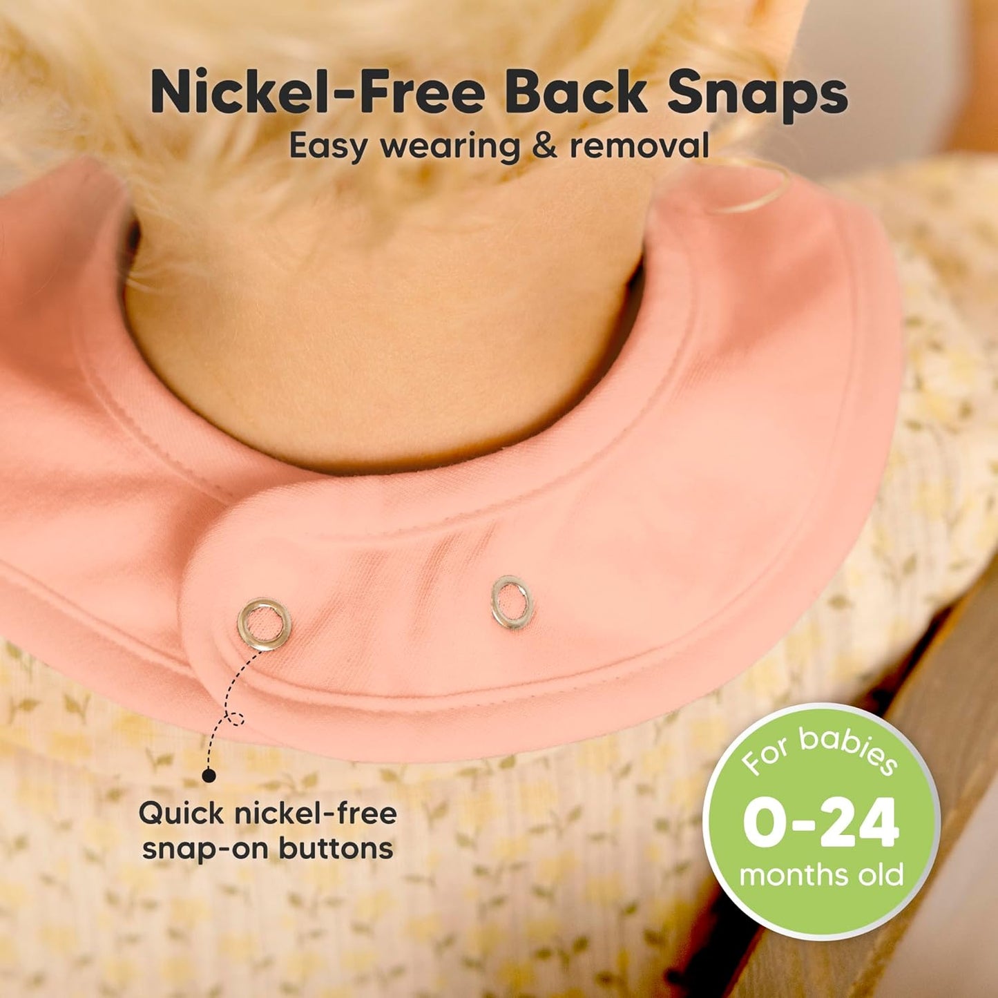 KeaBabies 8-Pack Organic Baby Bibs for Boys, Girls - Super Absorbent Cotton Drool Bibs for Baby Girl & Boy, Teething Toddler, Drooling Newborn, Ultra Soft & Machine Washable (Dew)