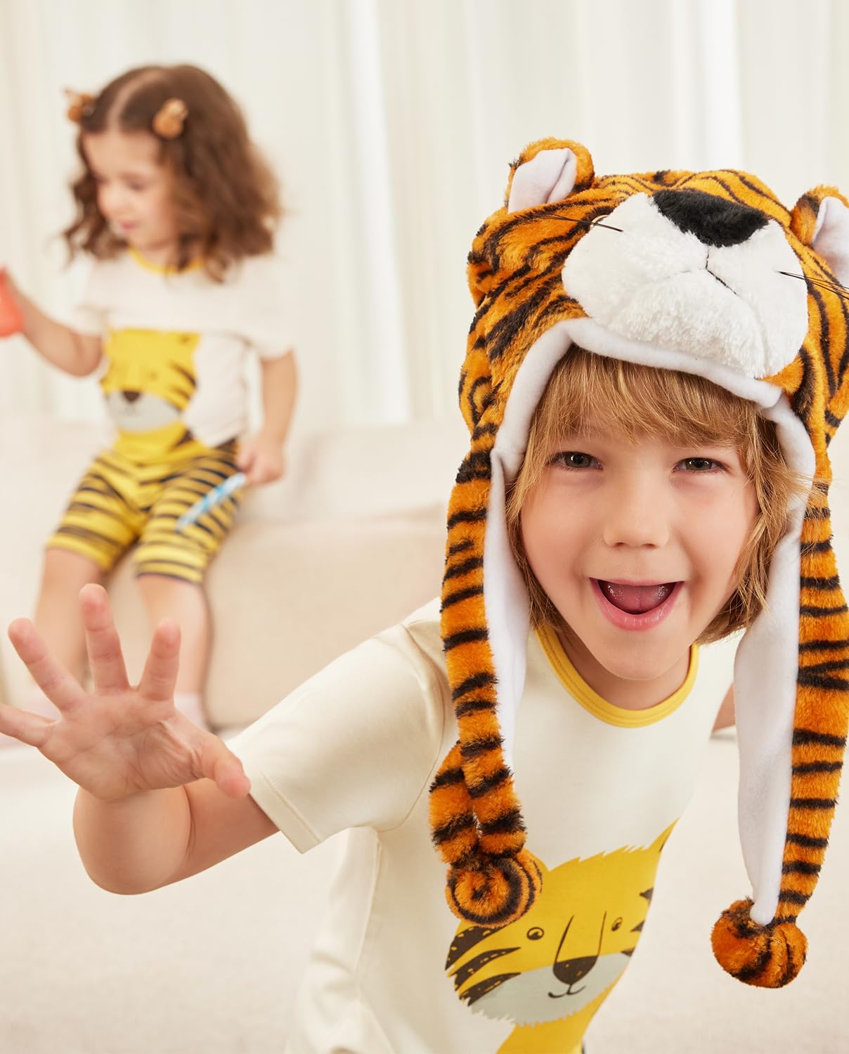 Bamboo Viscose Toddler Animal Pajamas Boys Girls Kids Cool Short Summer 12M-8Y Snug fit Pjs Set 2pcs