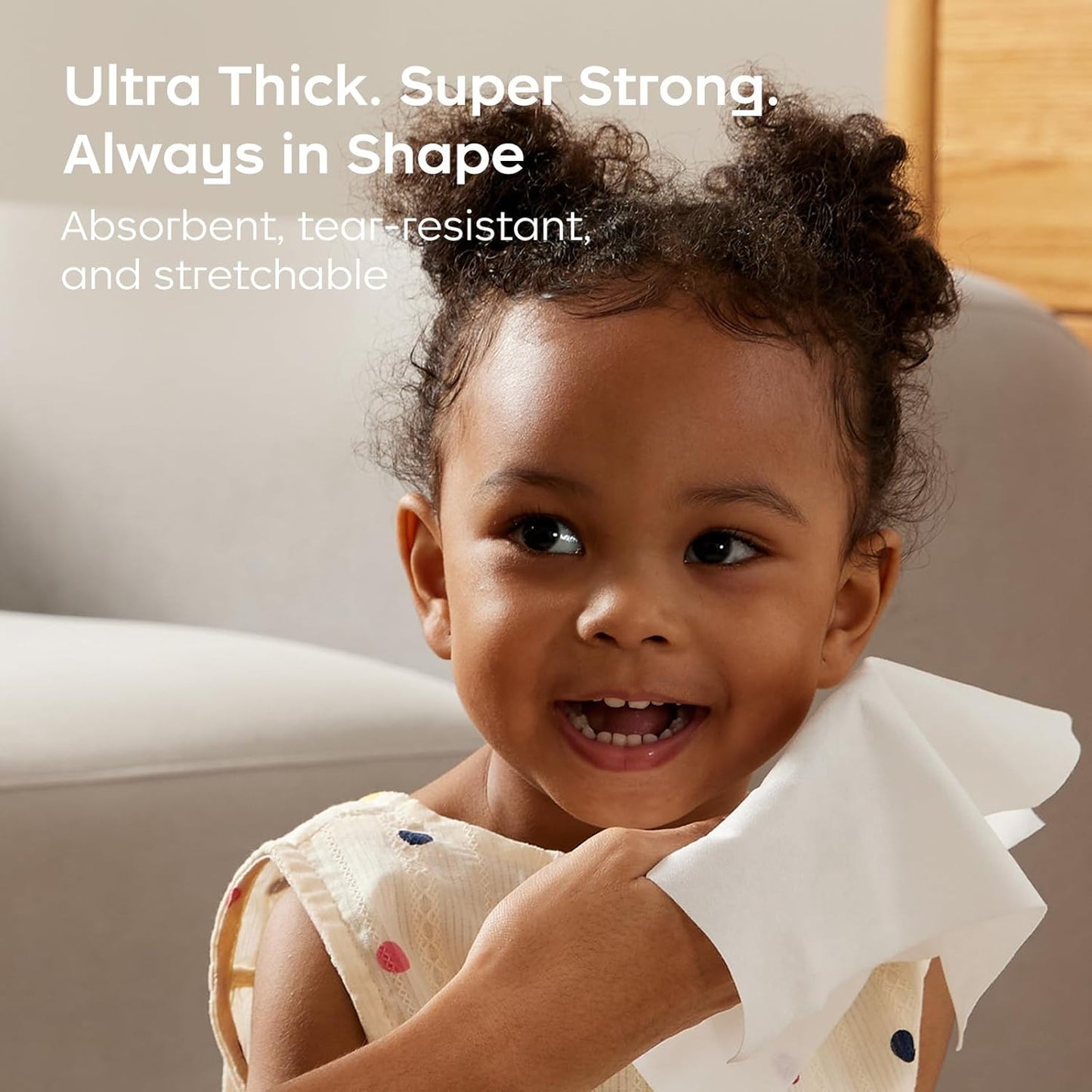 Bc Babycare Dry Wipes, Plant-based Fibers, Wet and Dry Multi-Use Facial Cloth and Baby Wipe, Hypoallergenic and Gentle on Skin, 48 Count, 4 Packs