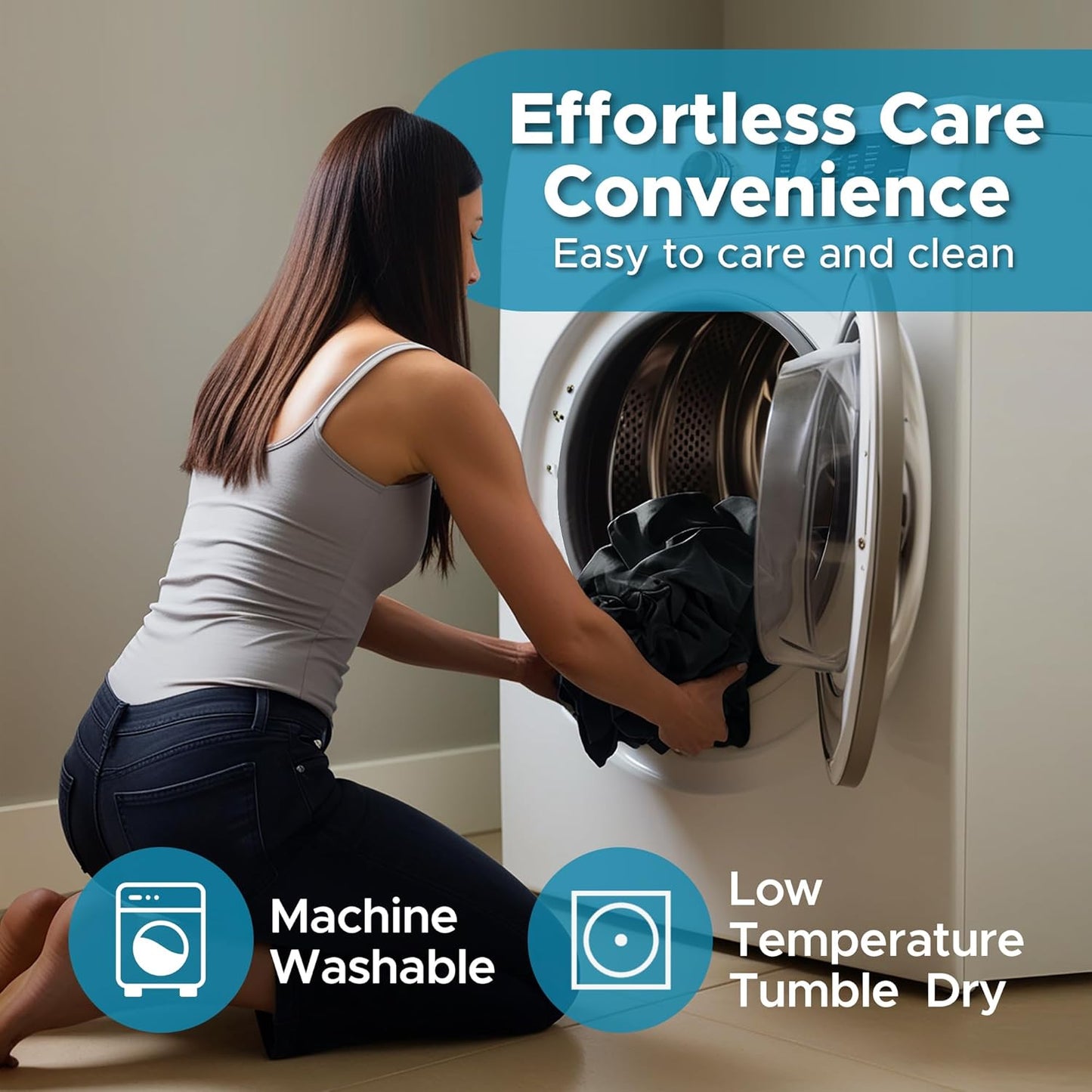 Black Waterproof Flat Play Sheet (79”x79”), Anti-Slip Mattress Topper with Strengthened Grip, Protector Cover, Safe with Oil, Water, & Silicone-Based Massage Products, Hypoallergenic, Machine Washable