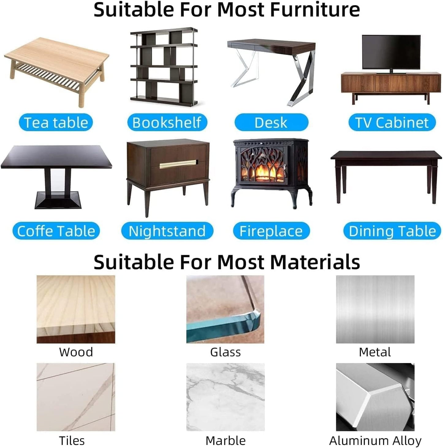 4Pack Clear Edge Protector Strip,1.18in x 16.4FT(65.6FT Total), Sharp Edge Wrap Cover Tape,Self Adhesive Protective Bumper Guards for Cabinet Door Desk Table Furniture,Kitchen Countertop,Waterproof