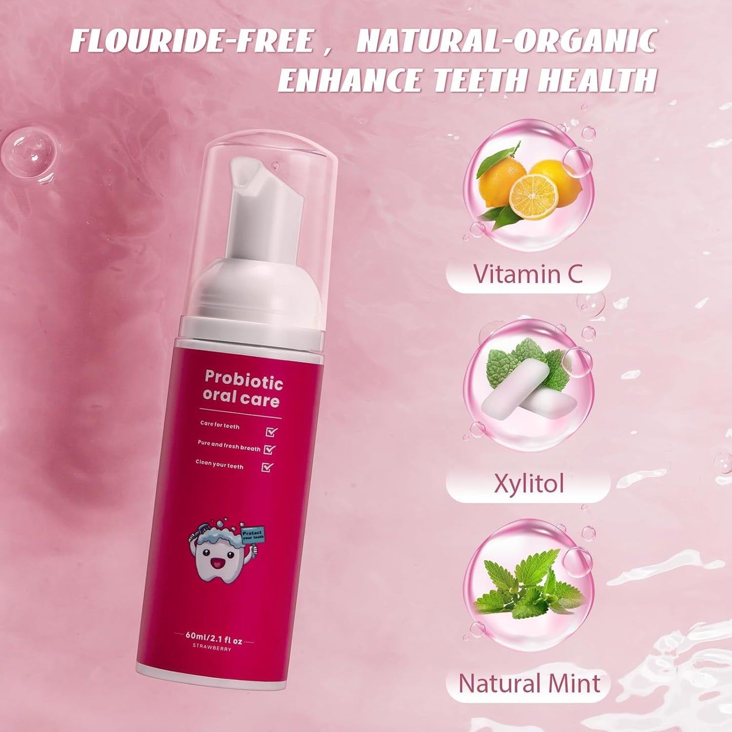 Kids Electric U Shaped Toothbrush,Kids Sonic Full Mouth Toothbrush with 4 Soft Brush Head Automatic Rechargeable 6 Cleaning Modes IPX7 Waterproof 360 Degree Cleaning - Age2-7 Pink