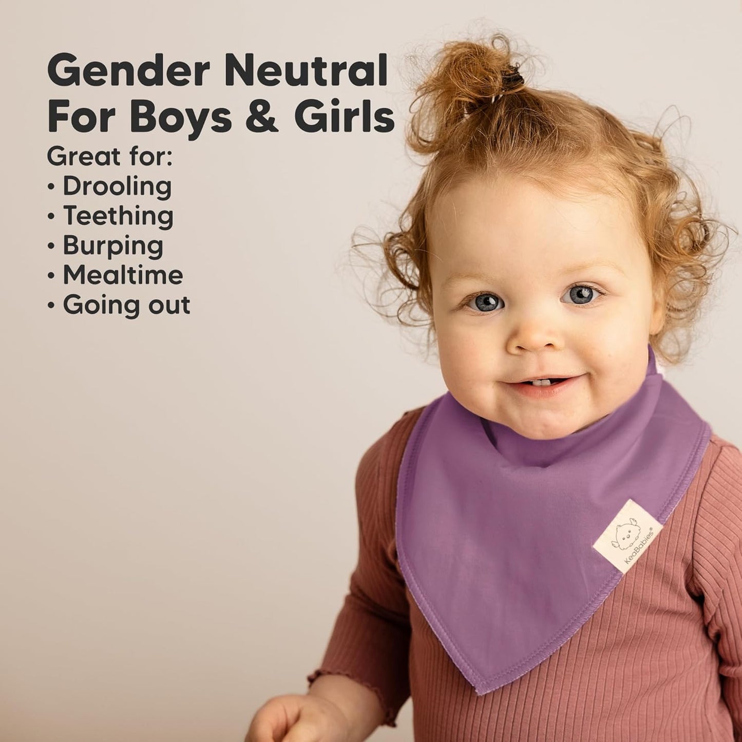 8-Pack Organic Baby Bandana Bibs for Boys, Girls - Super Absorbent Triangle Baby Bibs for Drooling and Teething Infant, 100% Cotton Extra Soft for Newborn, Infant 0-36 Months (Sahara)