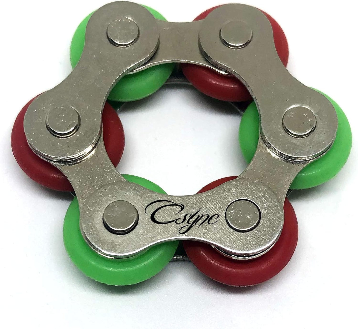Fidget Toys Roller Chain - Stress Relief Perfect for ADHD, ADD, Anxiety in Classroom, Office, School, Work for Students, Teens, Adults Stocking Stuffers Gifts (3 Piece) (Green)