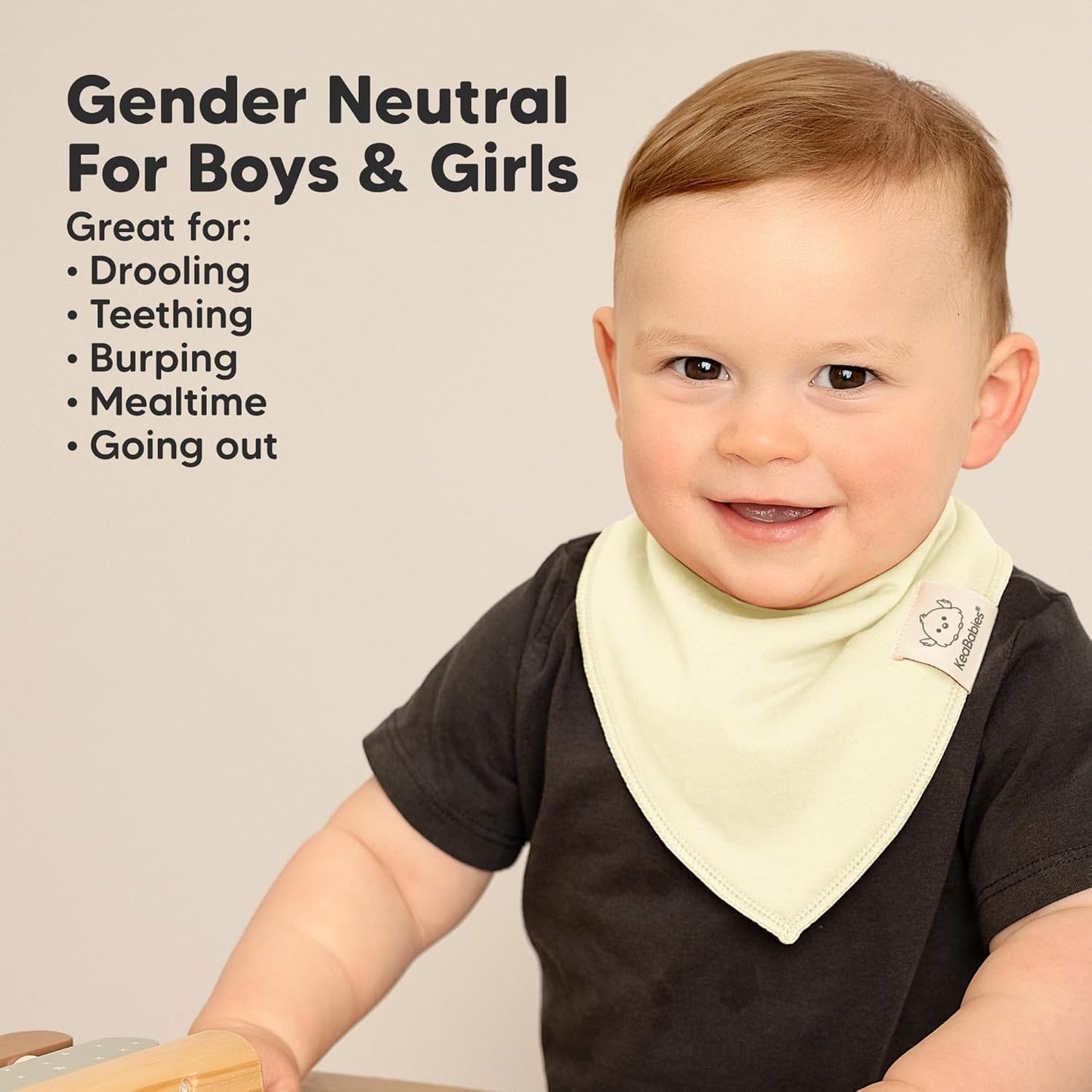 8-Pack Organic Baby Bandana Bibs for Girls - Super Absorbent Triangle Baby Bibs for Drooling and Teething Infant, 100% Cotton Extra Soft for Newborn, Infant 0-36 Months (Dew)