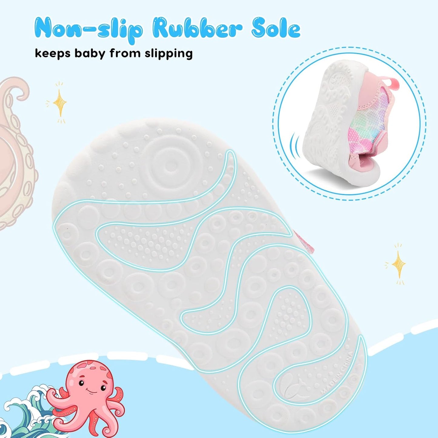 Scurtain Baby Shoes Boy Girl First Walking Shoe Infant Crib Breathable Sneakers Lightweight Barefoot Shoes for Babies