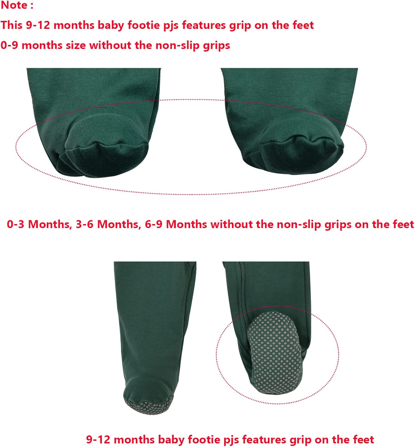 Aablexema Baby Footie Pajama with Mitten Cuffs, Double Zipper Infant Cotton clothes Sleeper Pjs, Footed Sleep Play