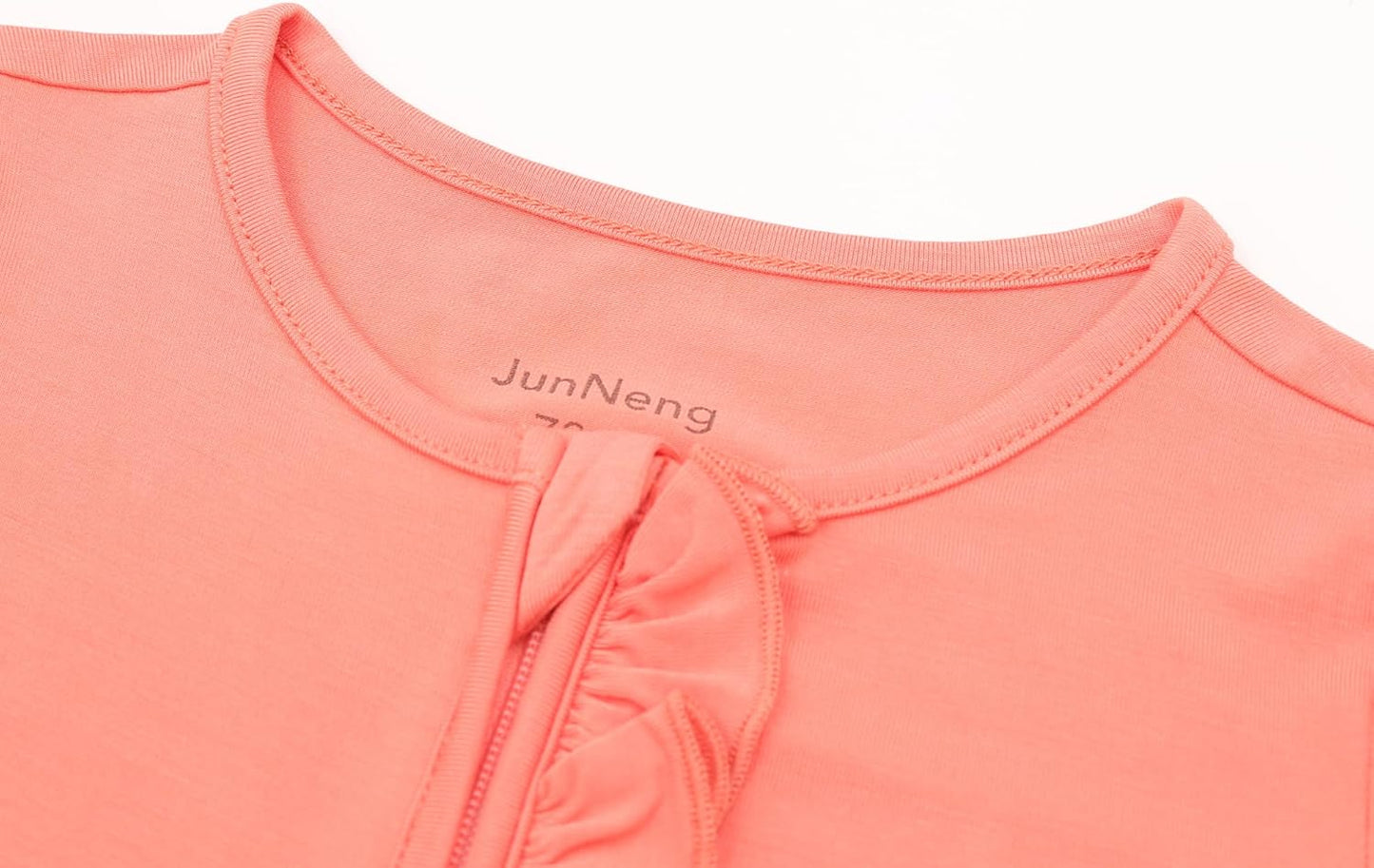 JunNeng Baby 2 Pack Rayon of Bamboo Romper Sleeper 2 Way Zipper Short Sleeve Jumpsuit Zipper Footless One-piece