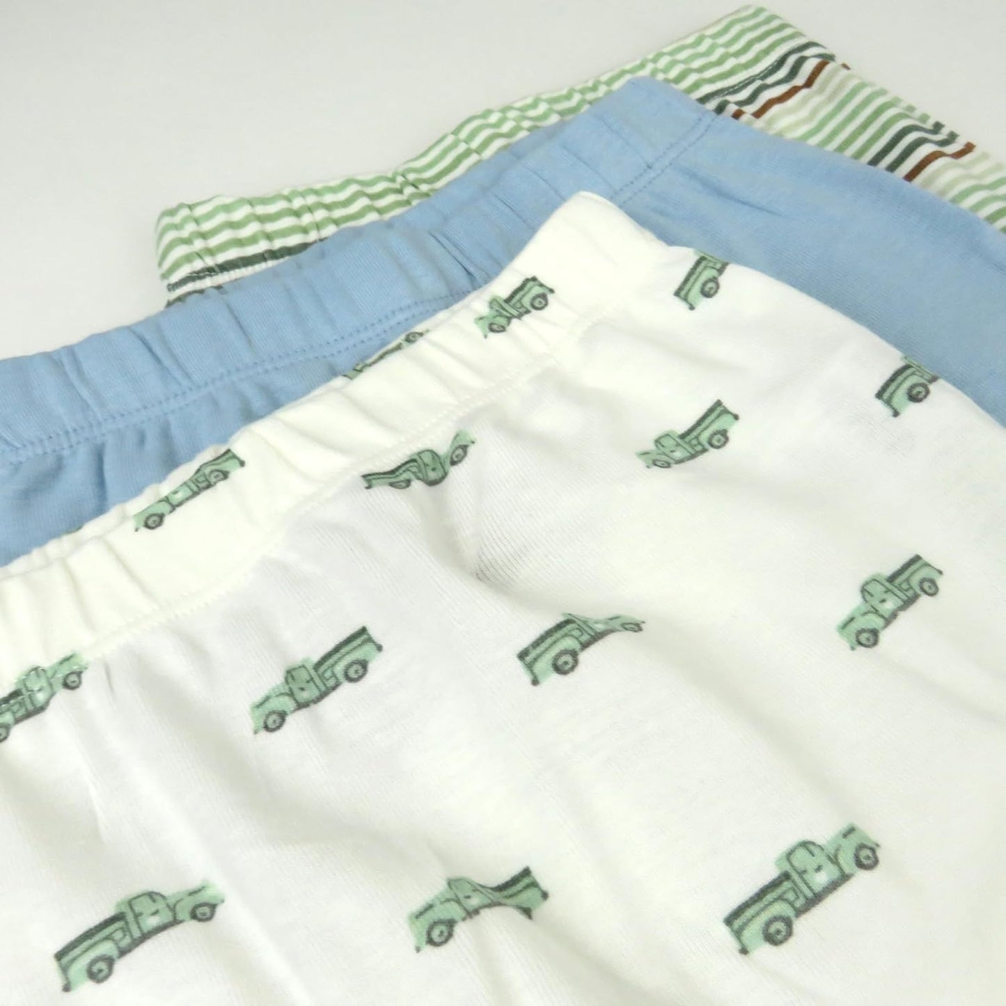 HonestBaby 3-pack Footed Pants Roomy Fit Pull on Bottoms 100% Organic Cotton for Infant Baby Boys, Girls, Unisex