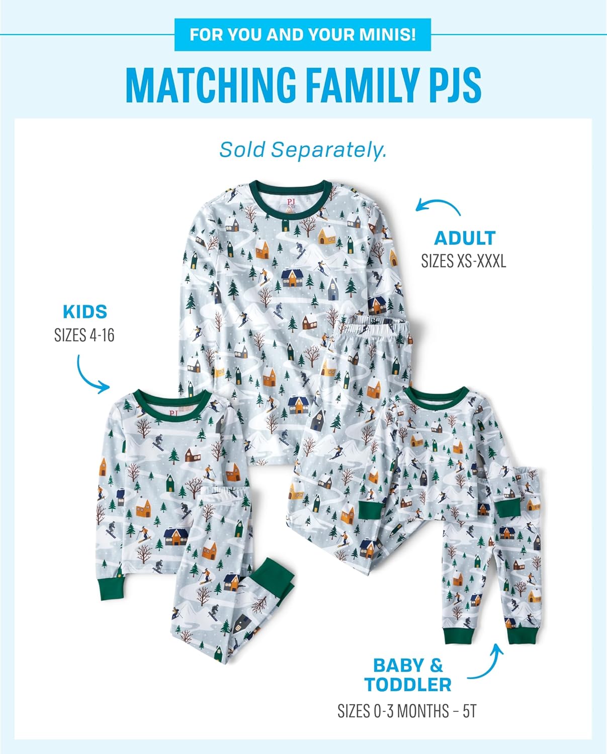 The Children’s Place Family Matching, Christmas and Holiday Pajama Sets, Cotton