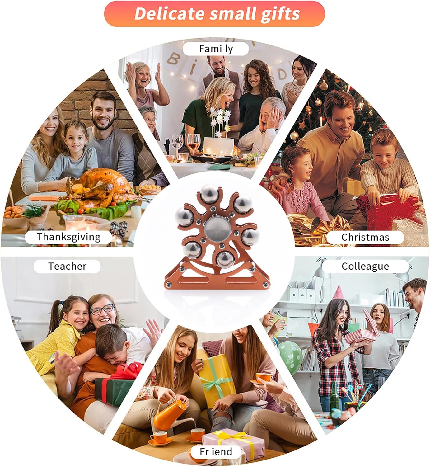 Desk-Fidget-Toys for Ferris-Wheels-Spinner: Metal Kinetic-Spinner 4mins, Cool-Gadgets for Kid Children Teen Adult EDC-Toy, ADHD Tools Cool-Stuff Stress Relief Gift for Office Home School Christmas