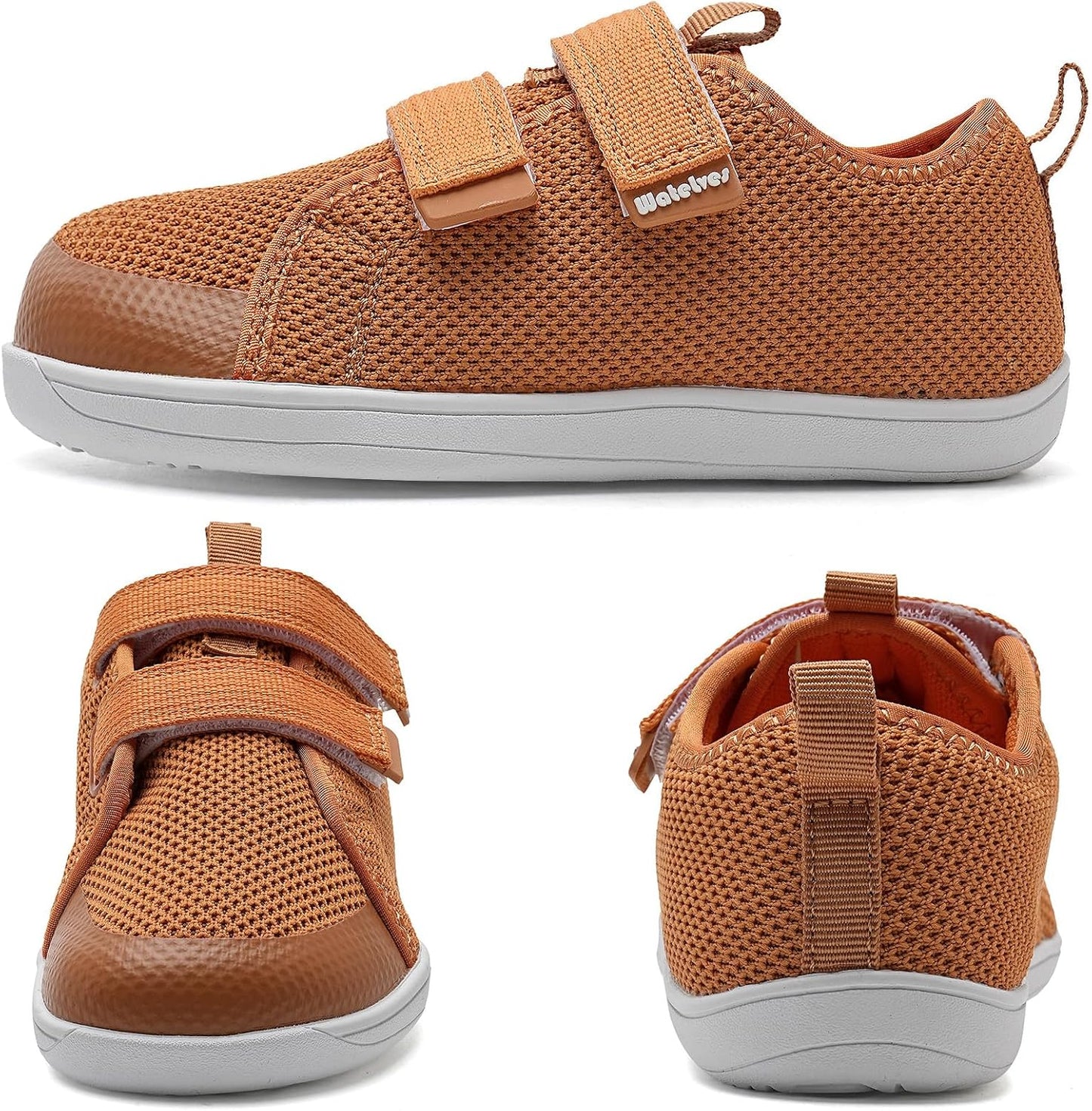 WateLves Toddler Little Kids Wide Barefoot Shoes The First Walking Shoes Girls Boys Breathable Zero Drop Minimalist Sneakers with Wide Toe Box Natural to Grow