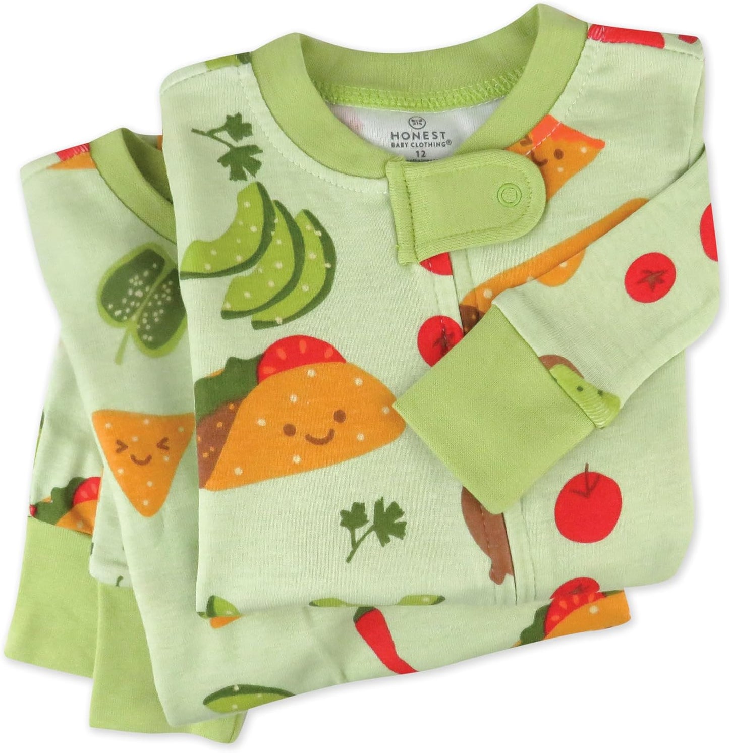 HonestBaby Baby Sleep N' Play One-Piece Zip-Front Footed Organic Cotton Pajama Sleeper