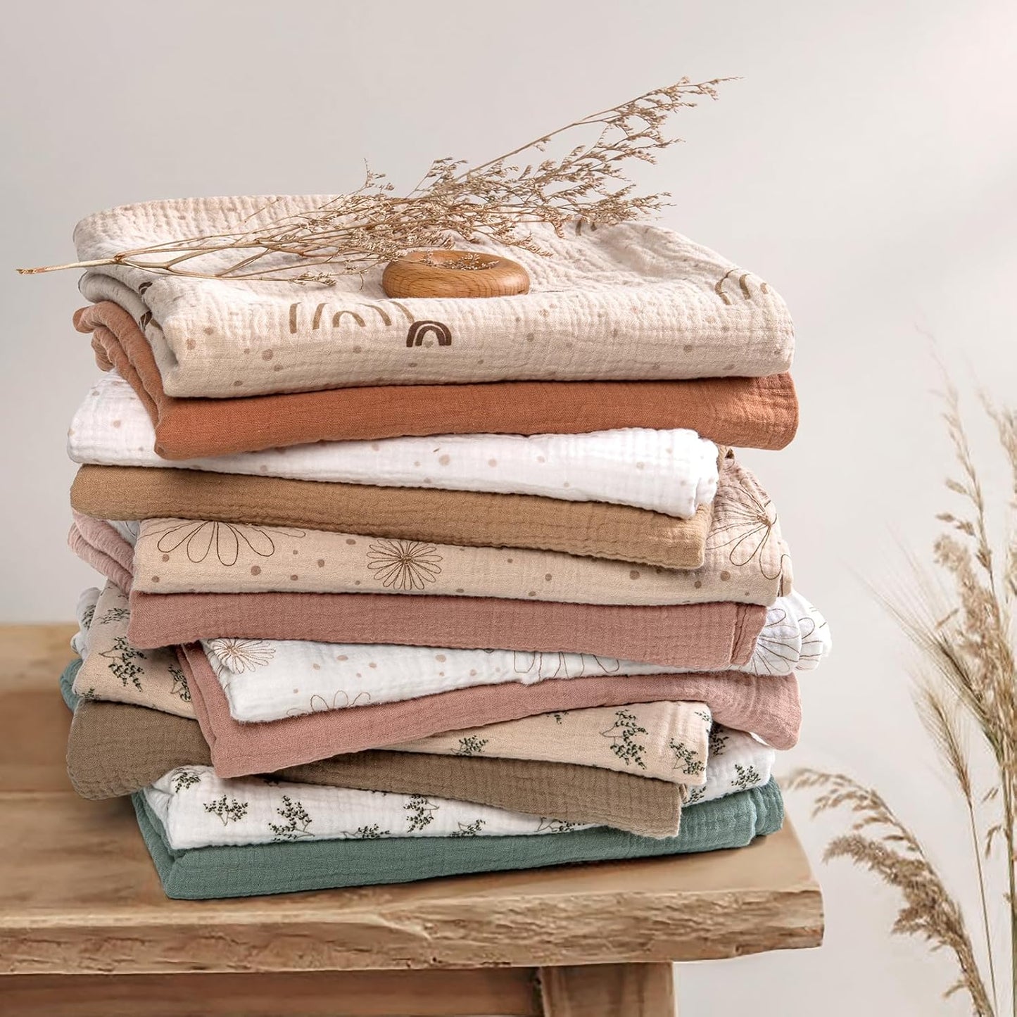 lulumoon Muslin Changing Pad Covers: Baby Cotton Changing Table Covers - Soft Changing Pad Sheets for Boys Girls