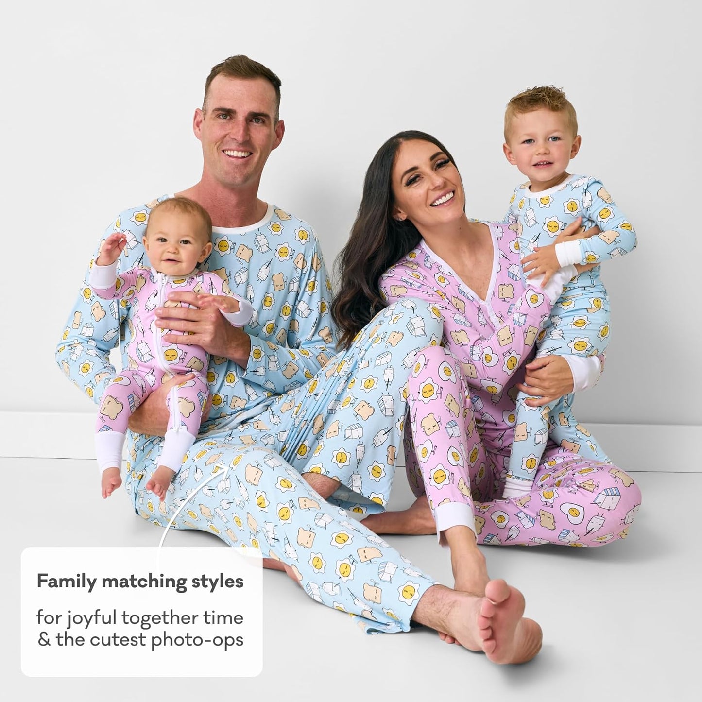 Little Sleepies Two-Piece Pajama Set for Boys & Girls, Soft Viscose from Bamboo Toddler Pajamas for Kids, Family Matching PJs